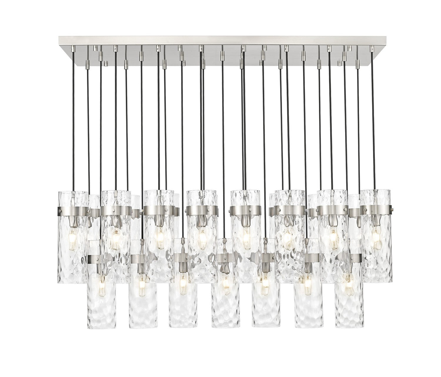 Lustre linéaire 23 lumières | Fontaine