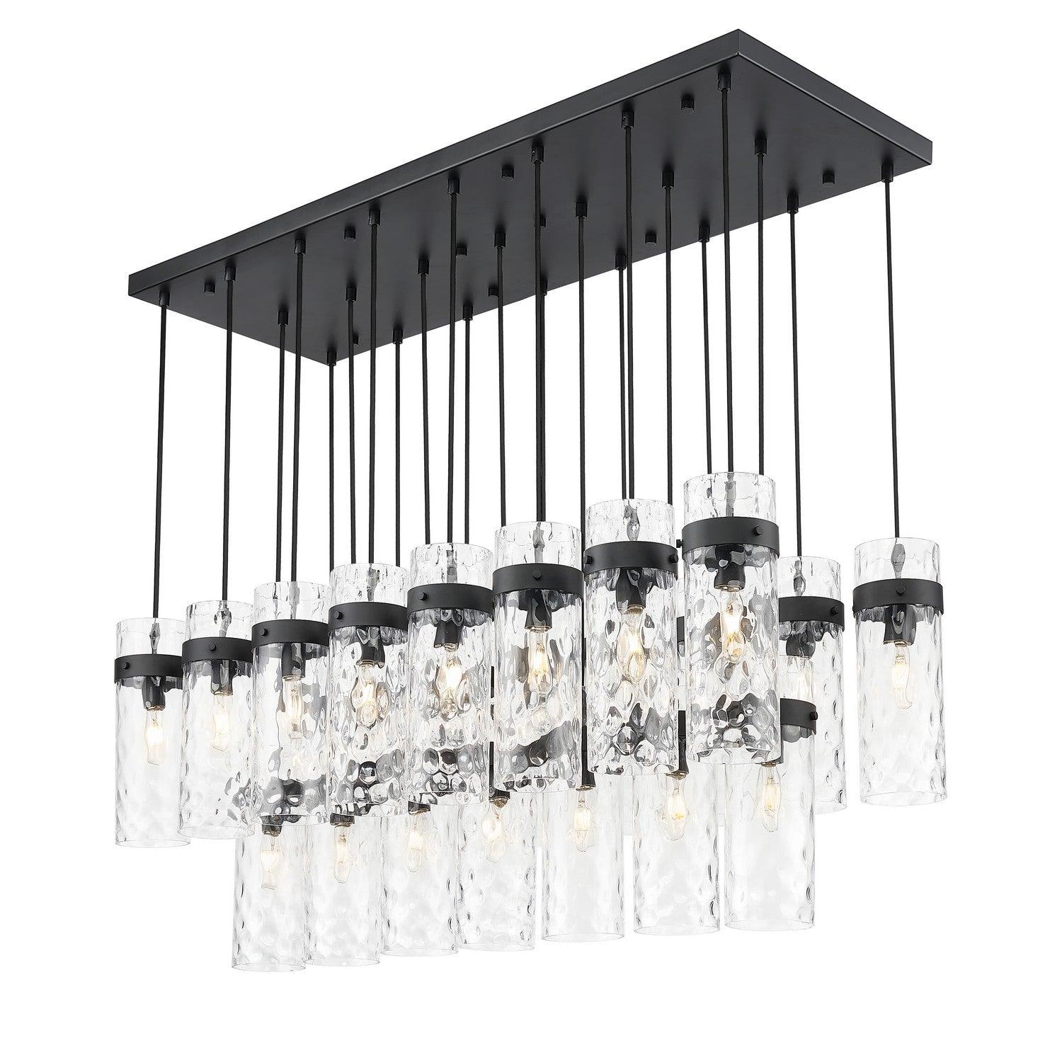 Lustre linéaire 23 lumières | Fontaine
