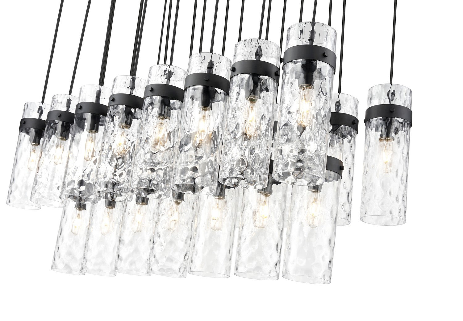 Lustre linéaire 23 lumières | Fontaine