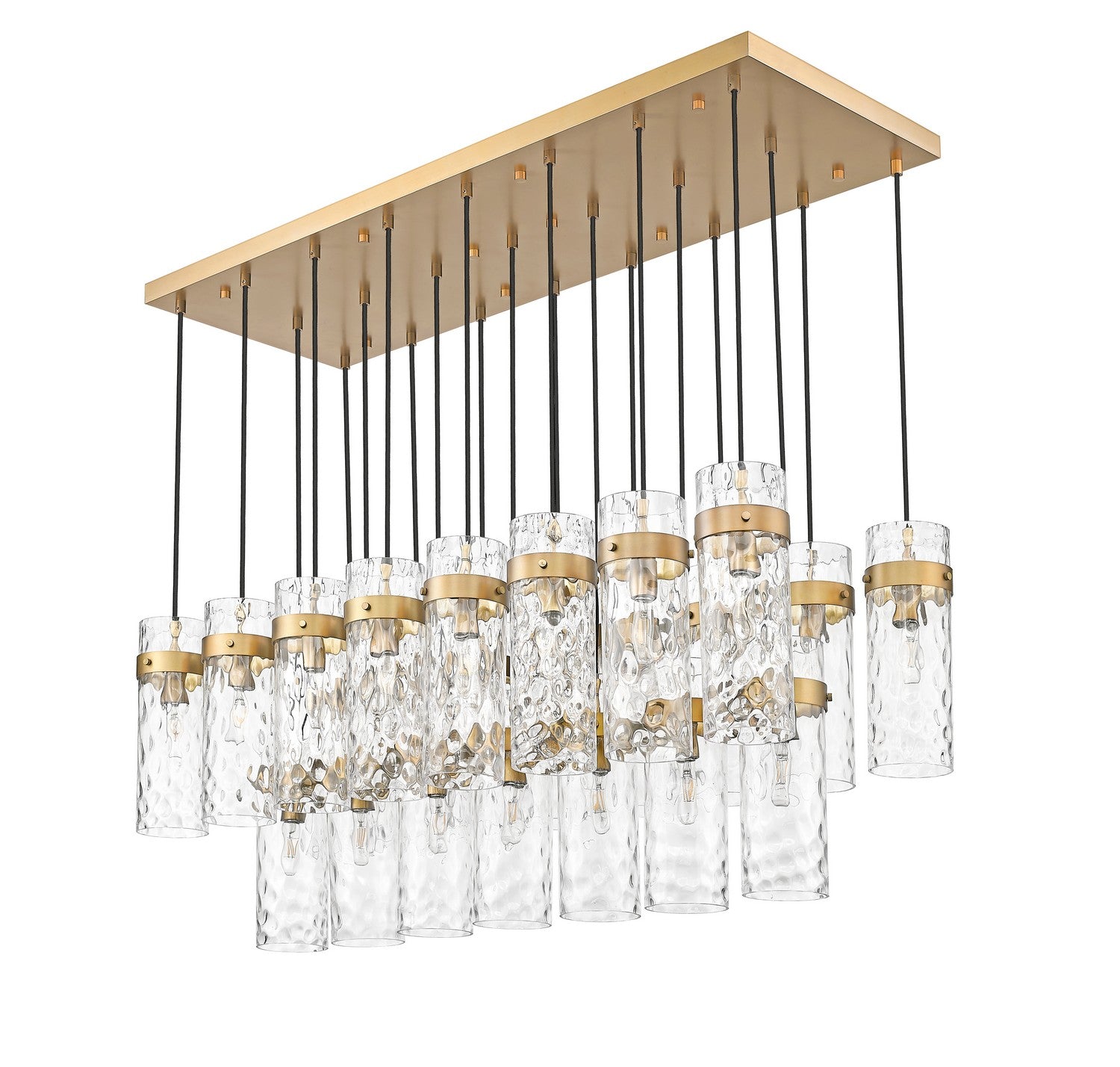 Lustre linéaire 23 lumières | Fontaine
