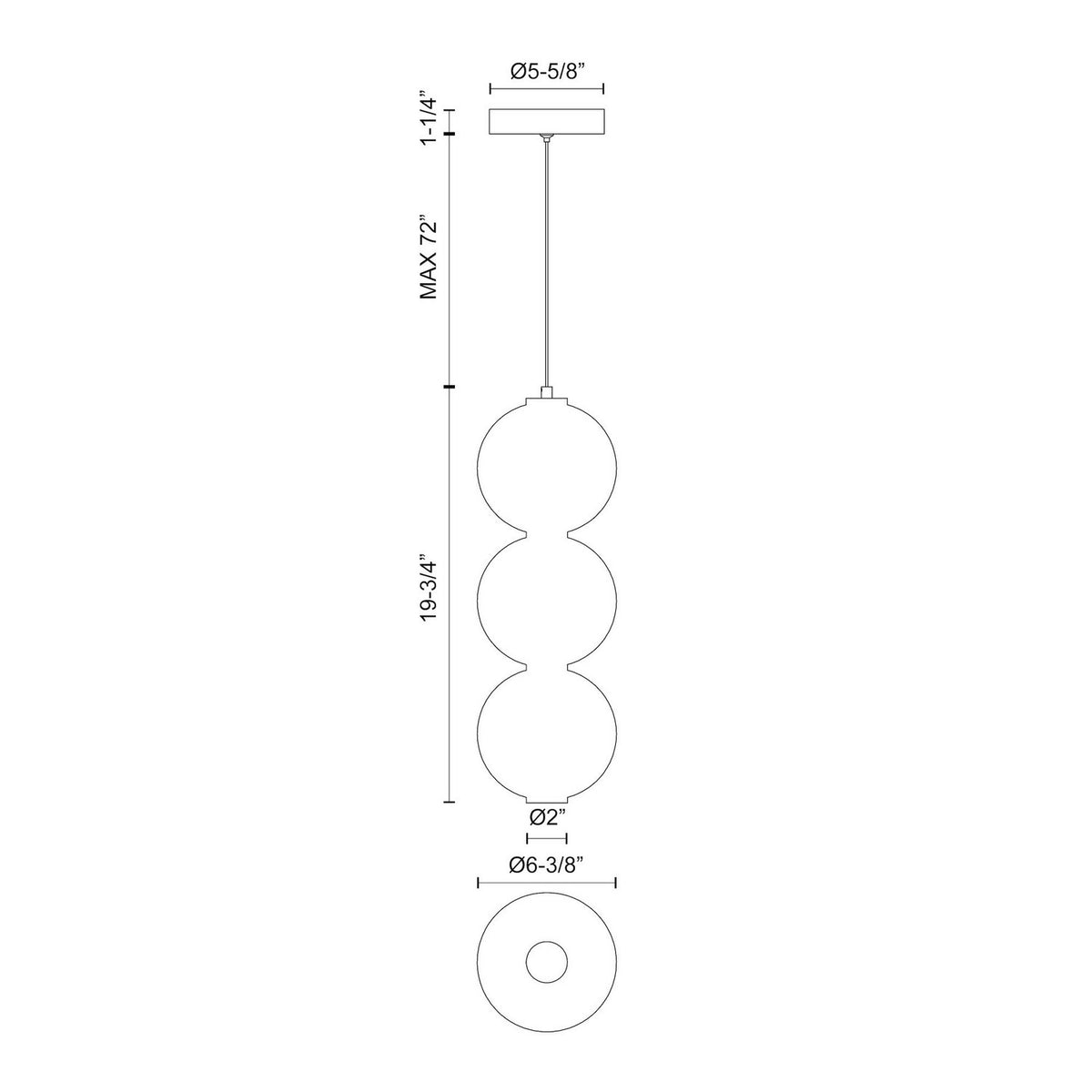 Suspension DEL | Bijou