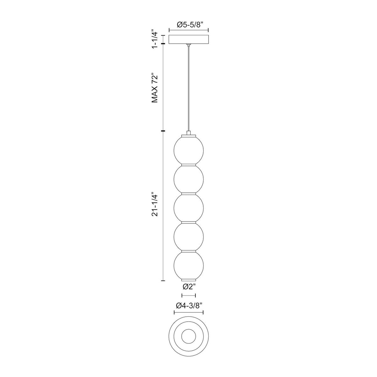 Suspension DEL | Bijou
