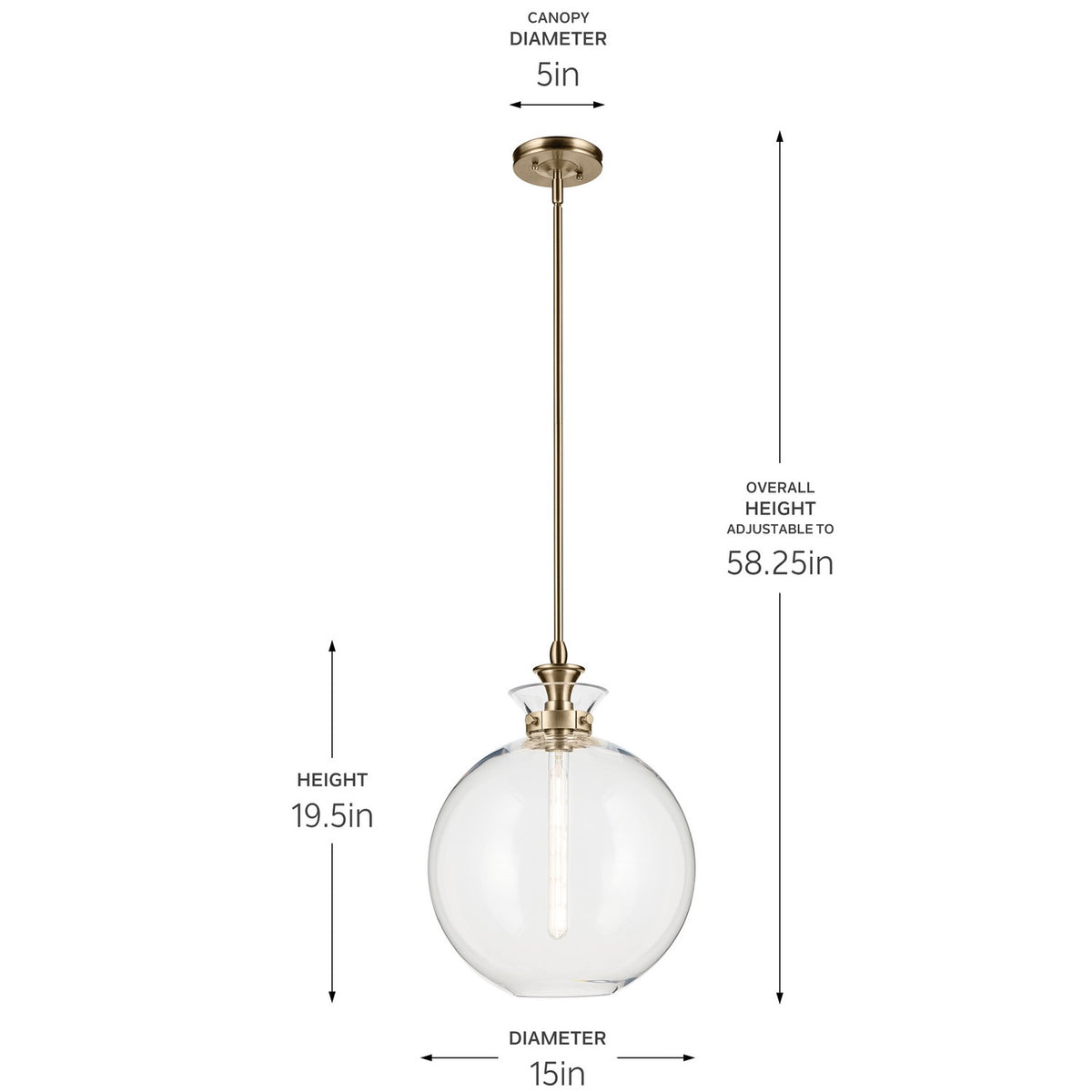 Suspension 1 lumière | Laria