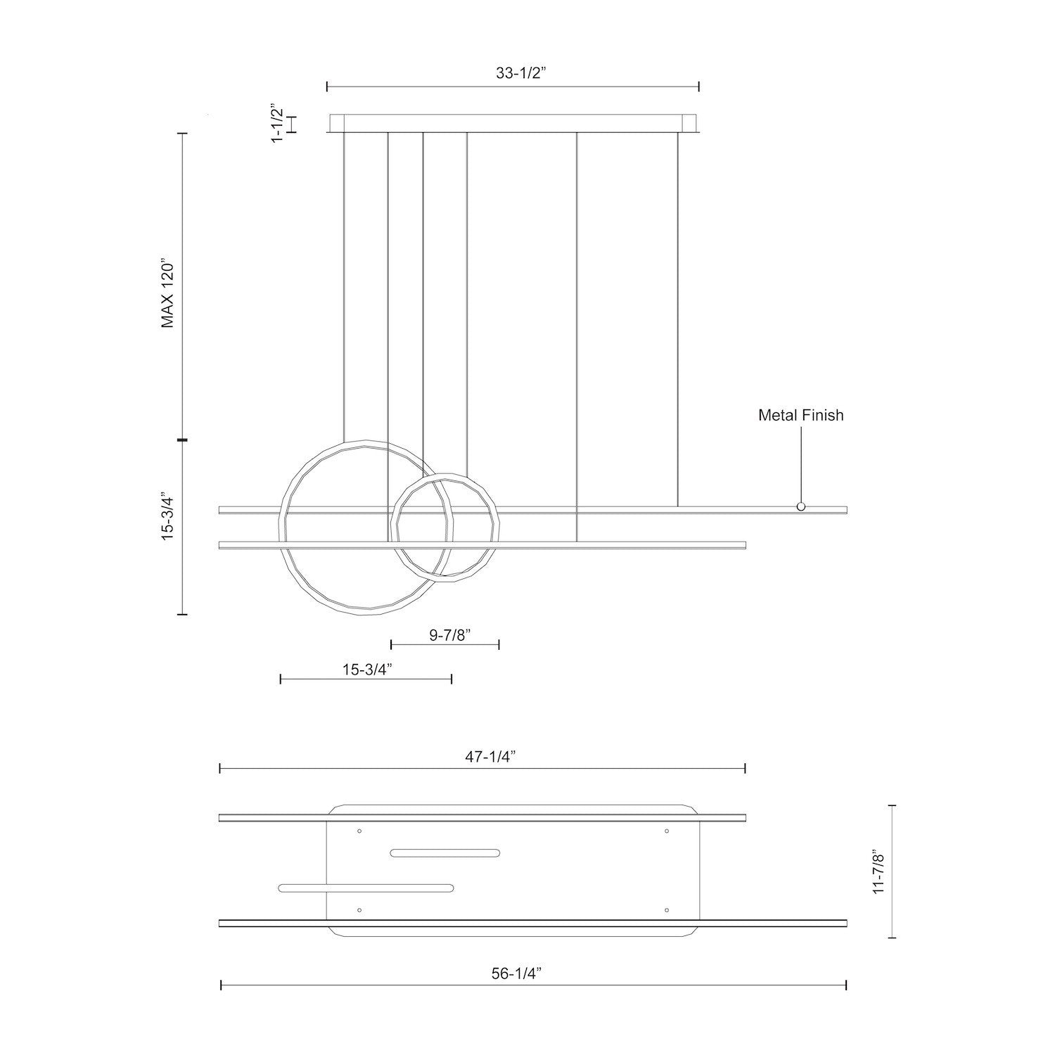 Suspension DEL | Chute Calypso