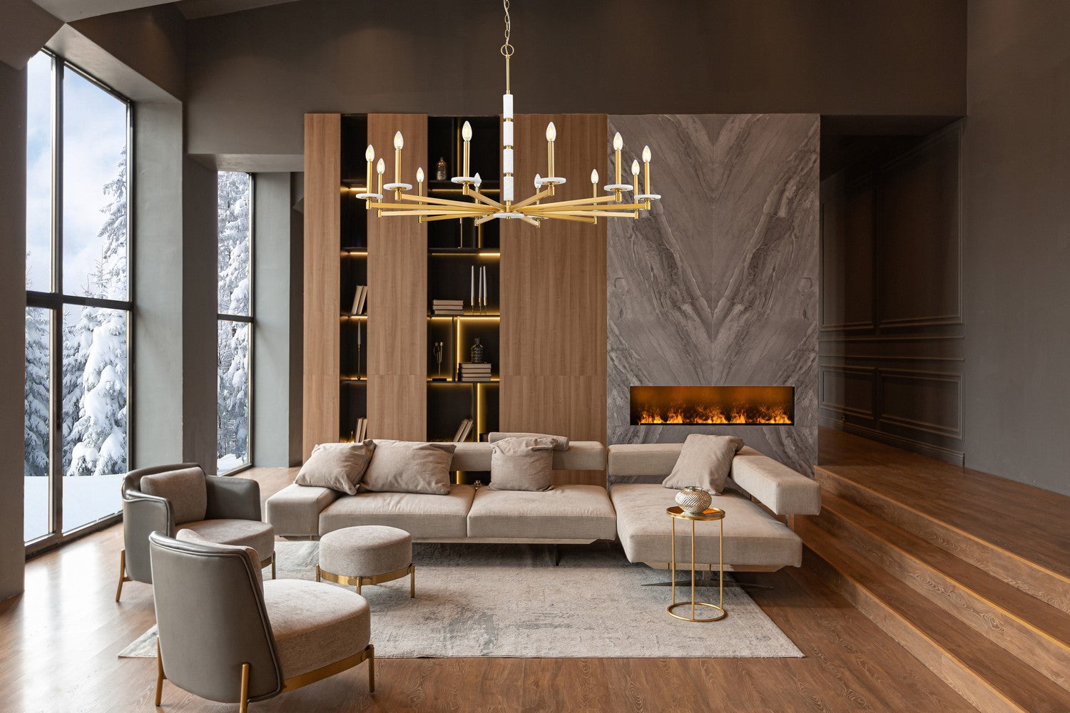 Lustre 12 lumières | Kaden