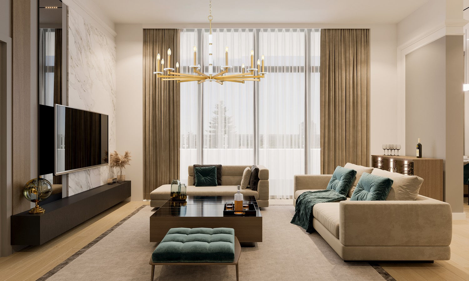 Lustre 12 lumières | Kaden