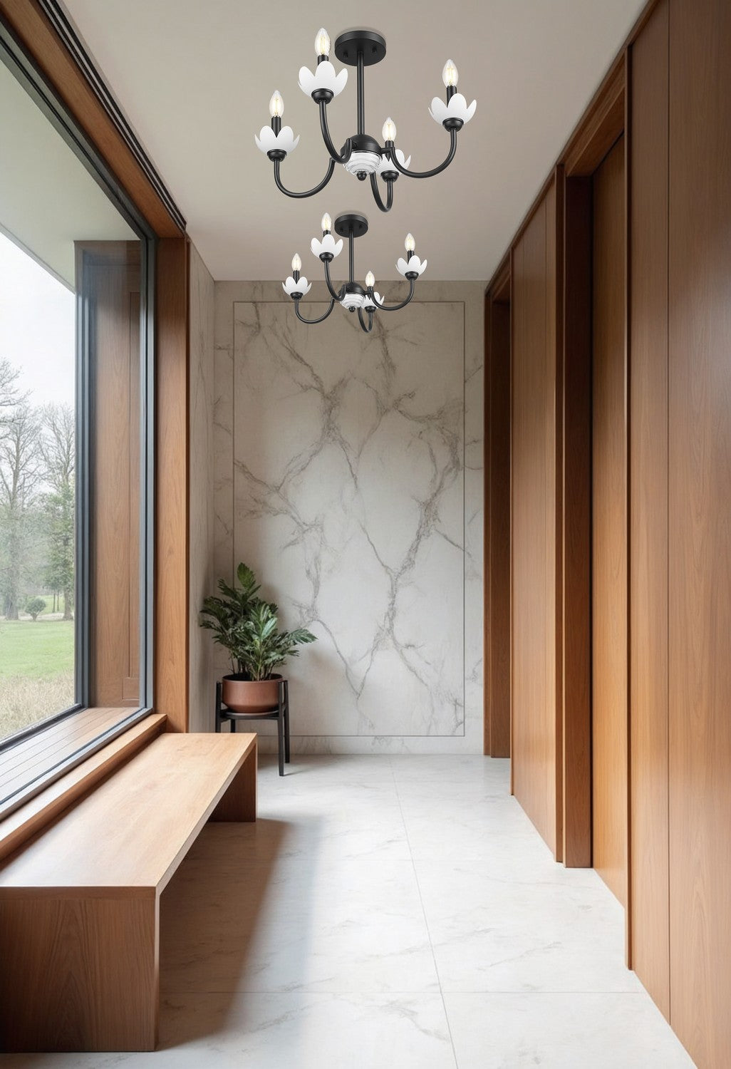Semi-plafonnier 4 lumières | Allistair
