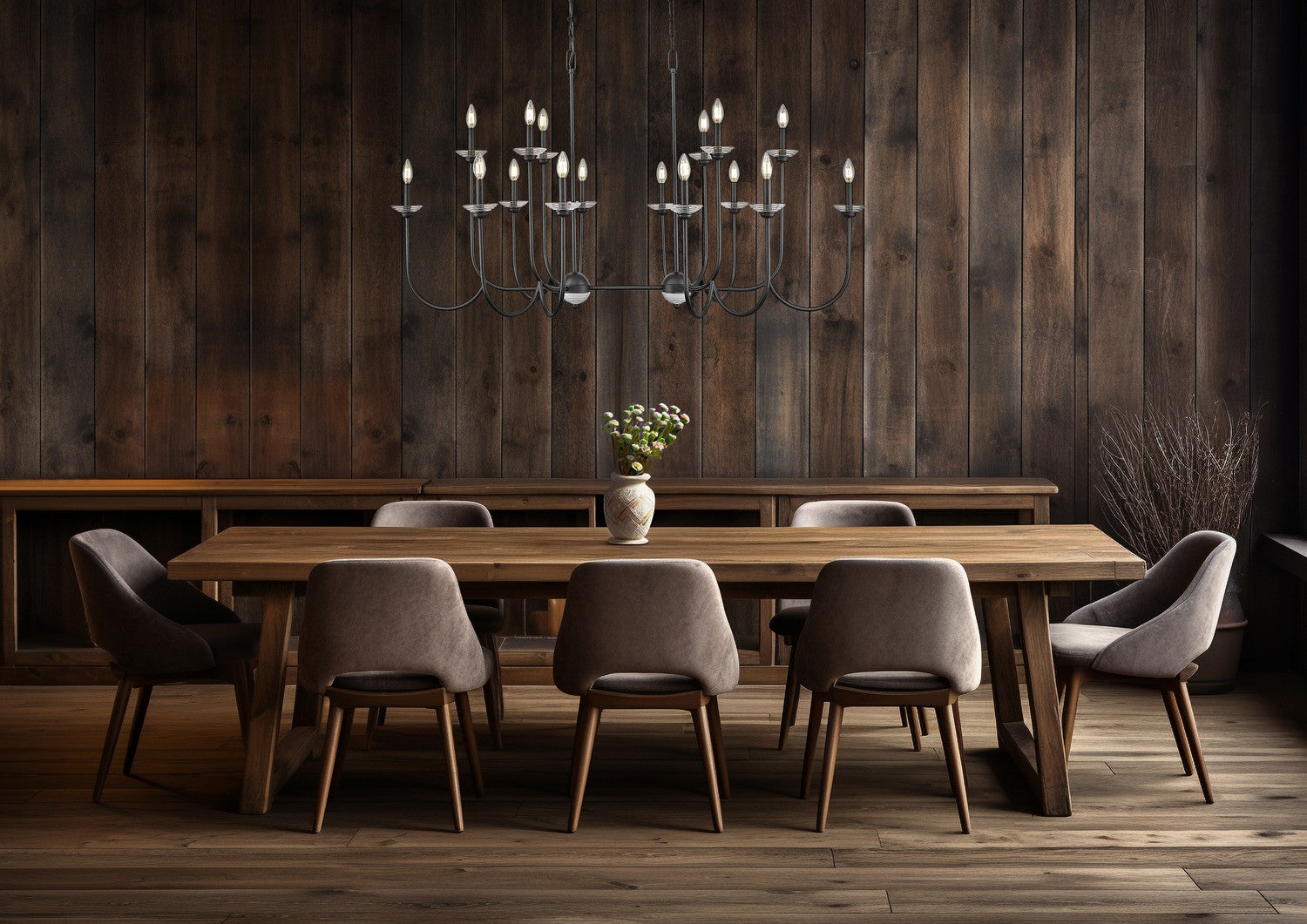 Lustre linéaire 16 lumières | Allistair