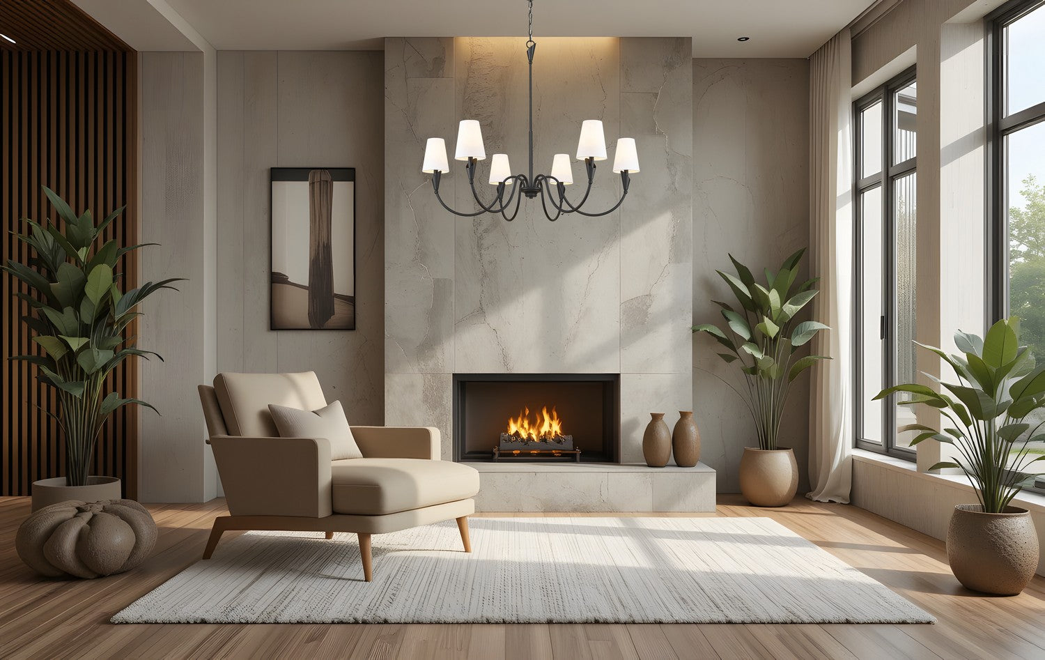 Lustre 6 lumières | Claudelle