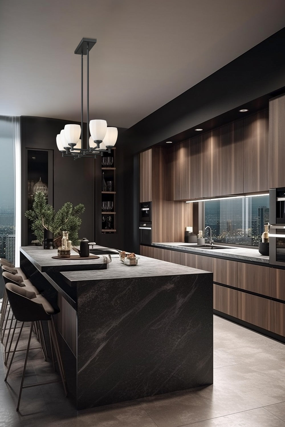 Lustre linéaire 8 lumières | Oren