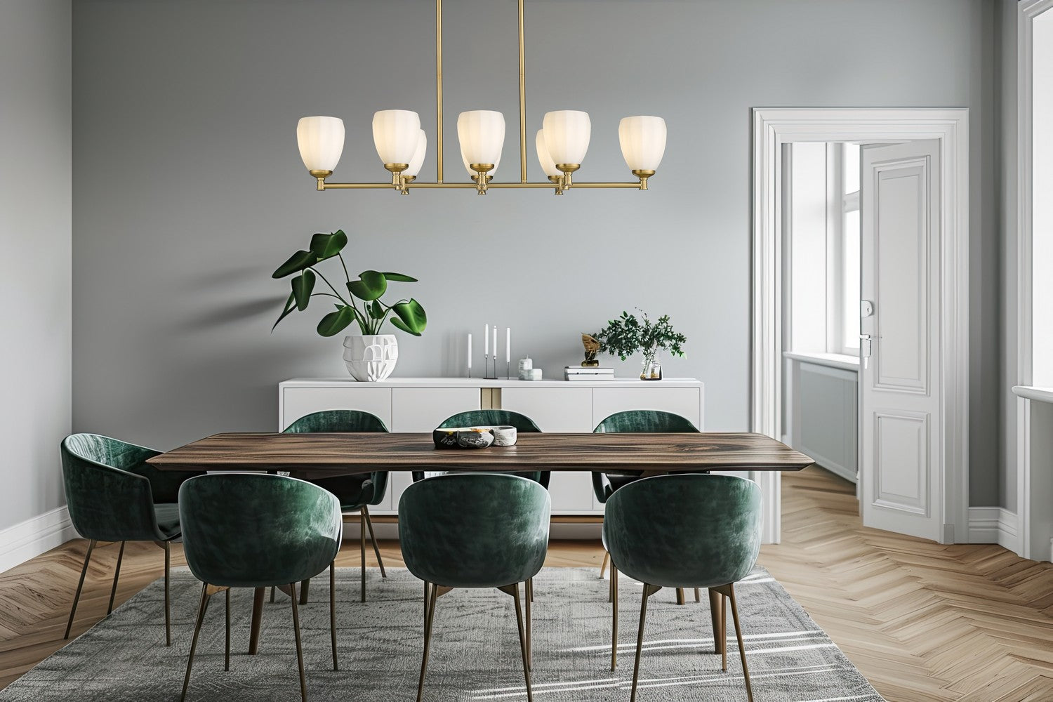 Lustre linéaire 8 lumières | Oren