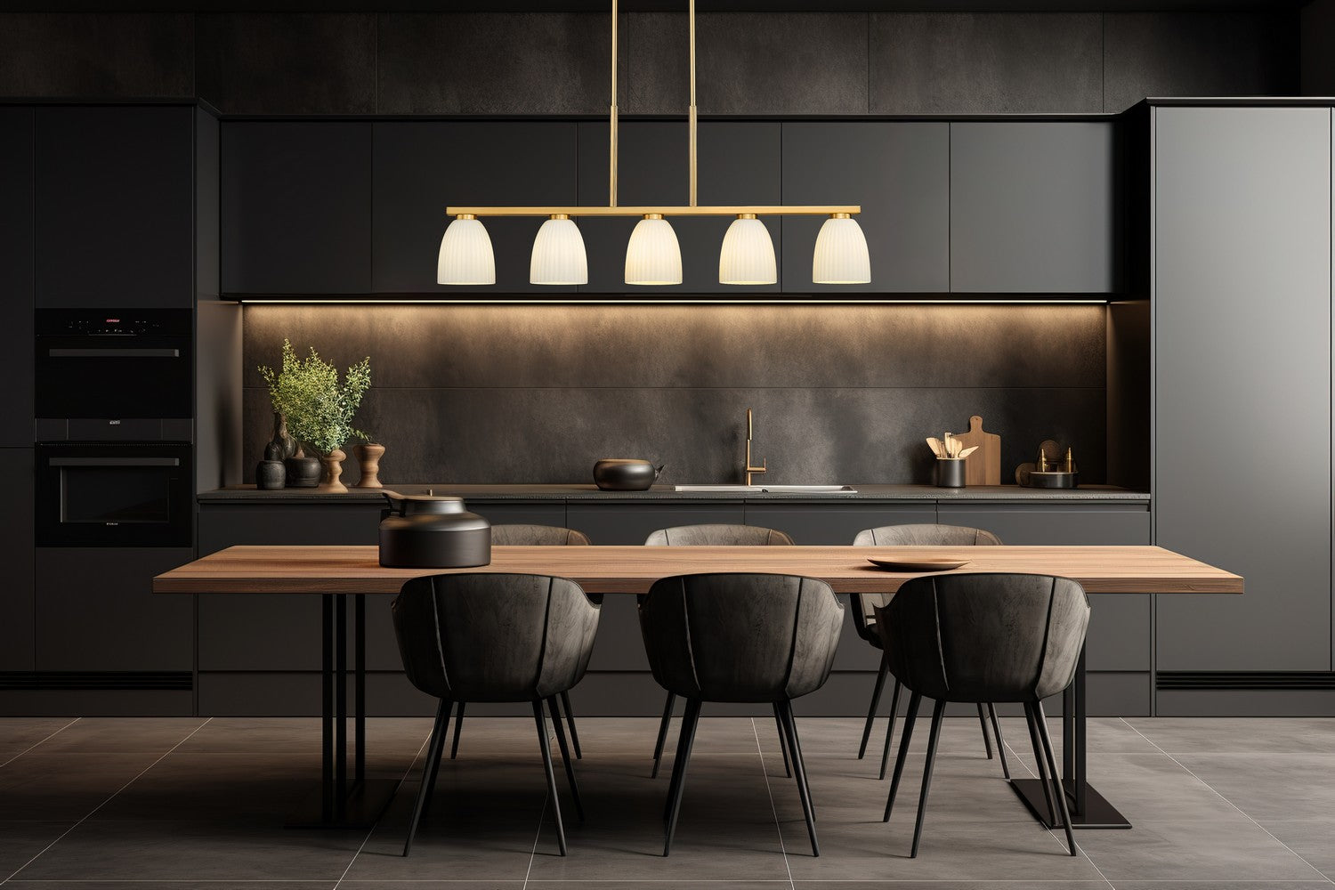 Lustre linéaire 5 lumières | Naya