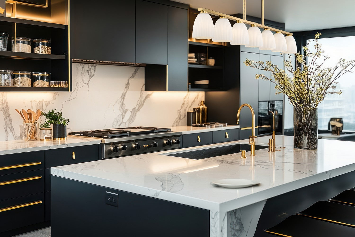 Lustre linéaire 7 lumières | Naya