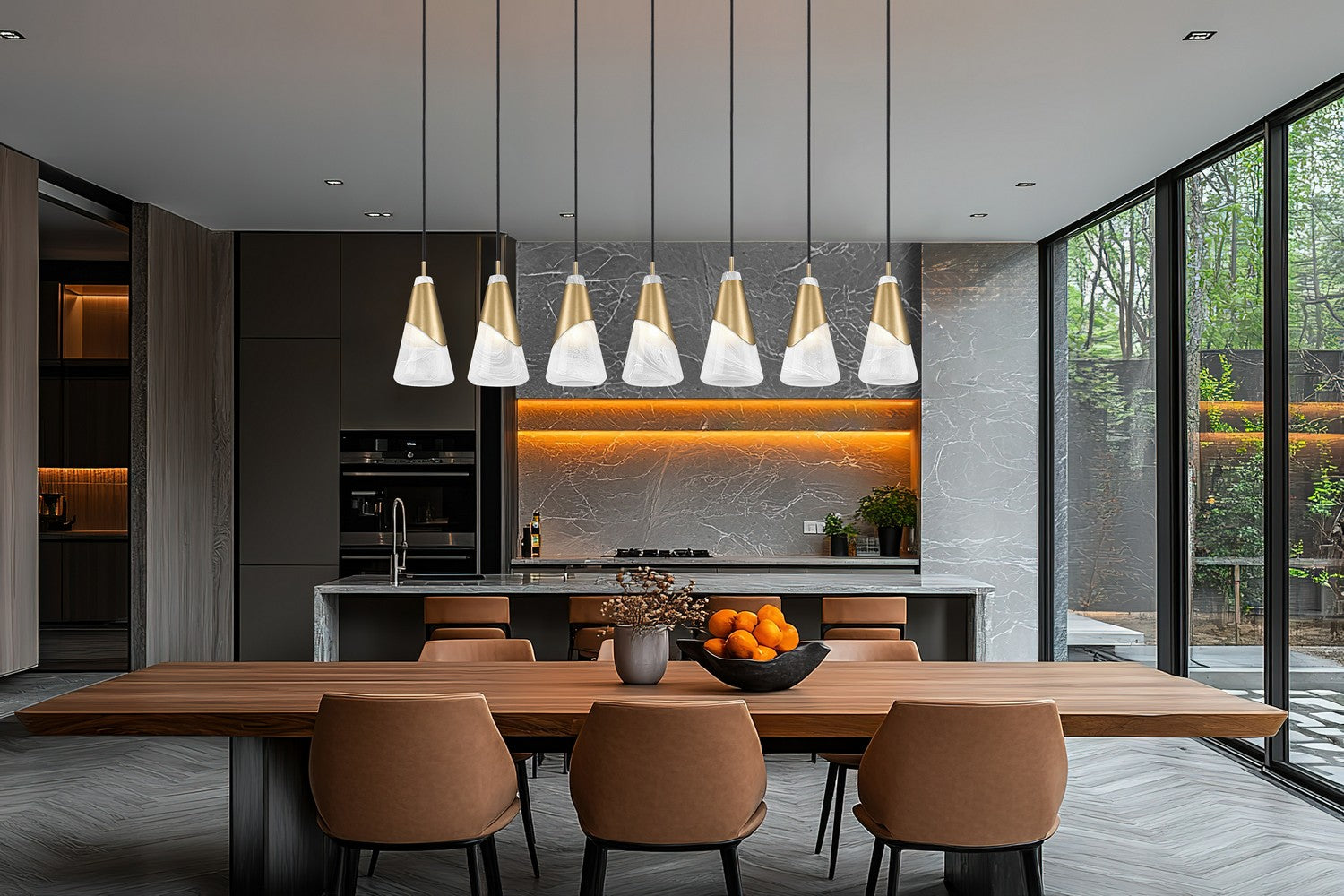 Lustre linéaire 7 lumières | Aimie
