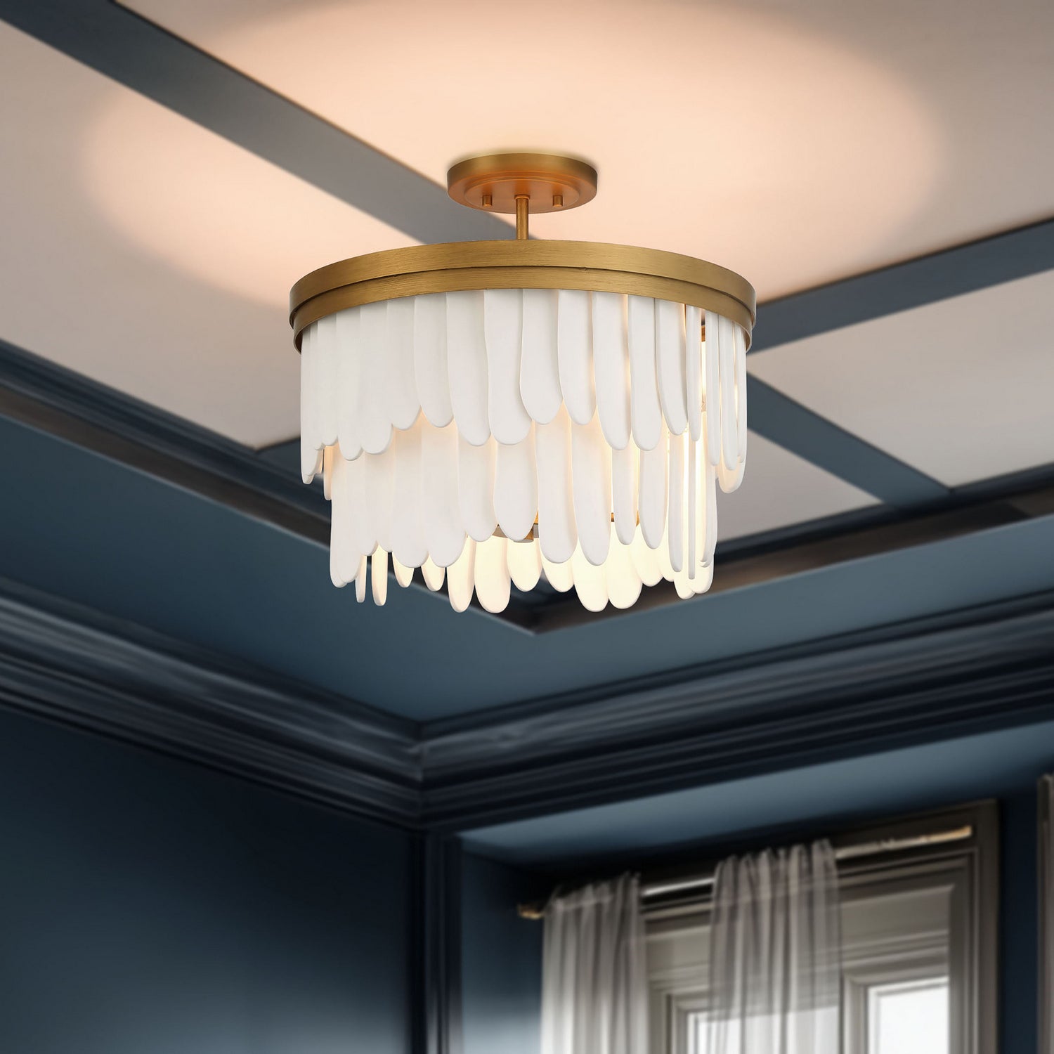 Semi-plafonnier 6 lumières | Briscade