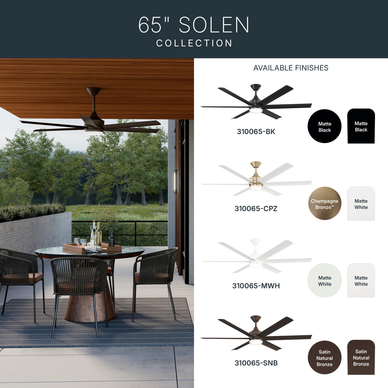 Ventilateur de plafond 65 po | Solen