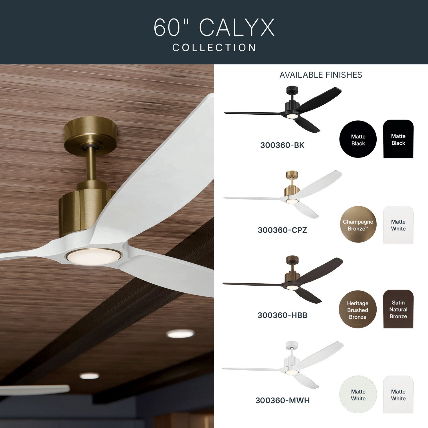 Ventilateur de plafond 60 po | Calyx