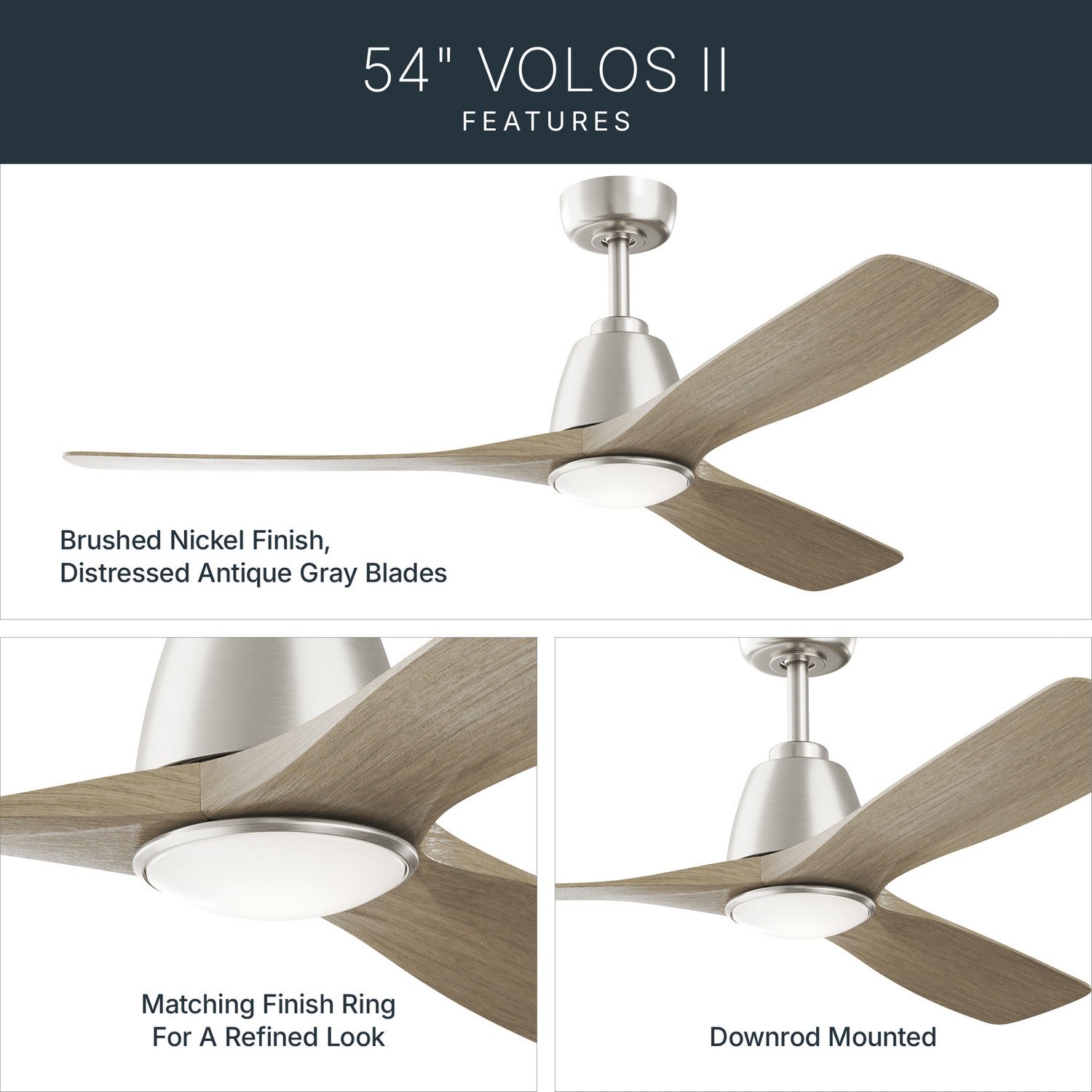 Ventilateur de plafond 54 po | Volos II