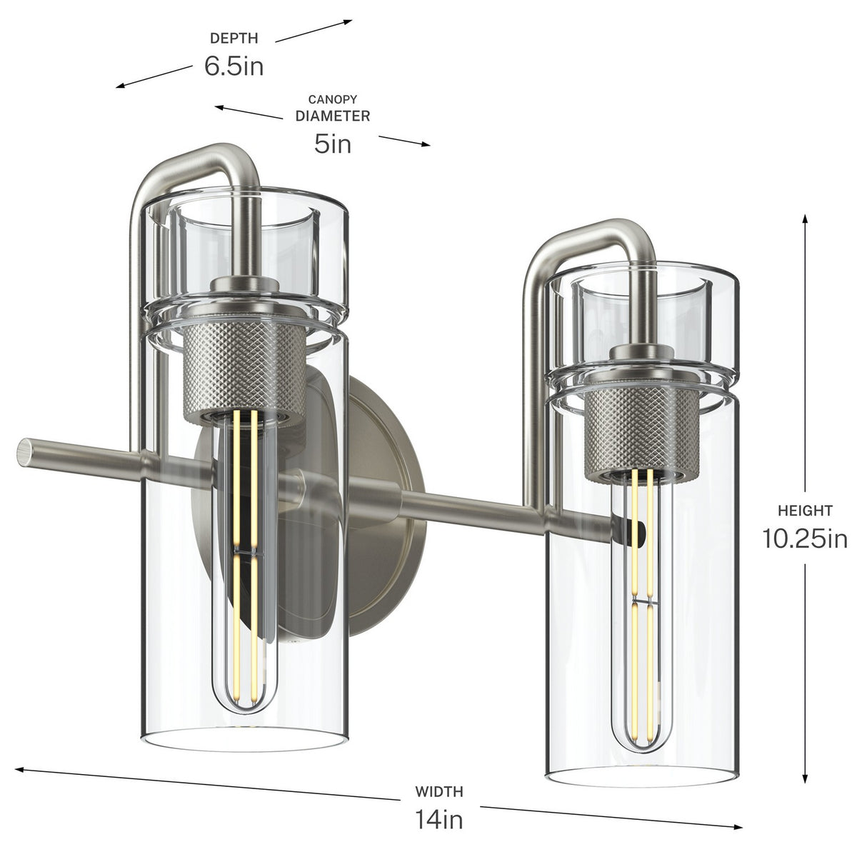 Applique de salle de bain 2 lumières | Niccol