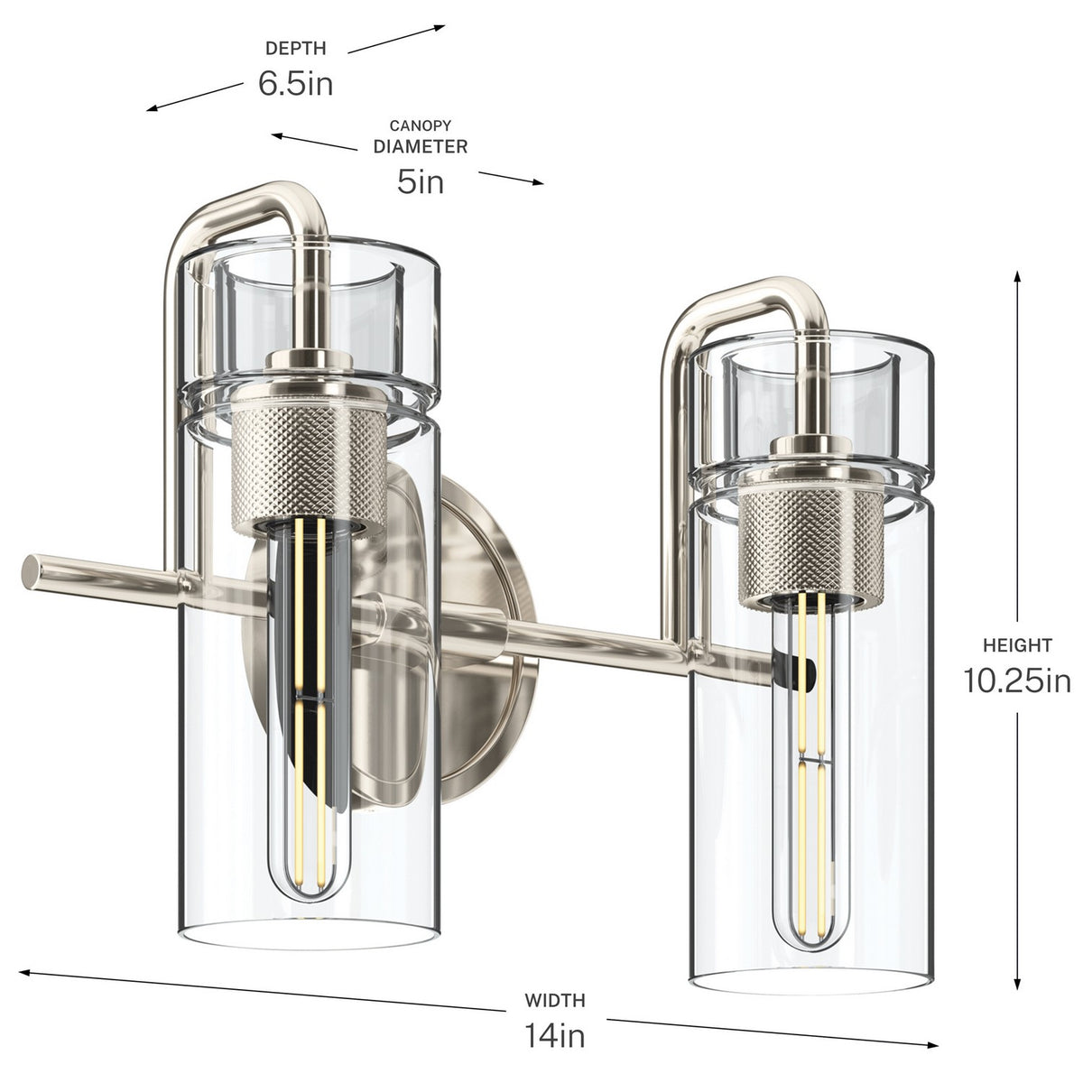 Applique de salle de bain 2 lumières | Niccol