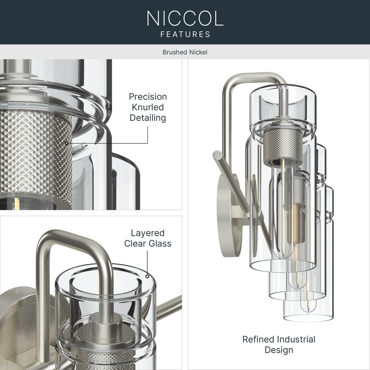 Applique de salle de bain 3 lumières | Niccol