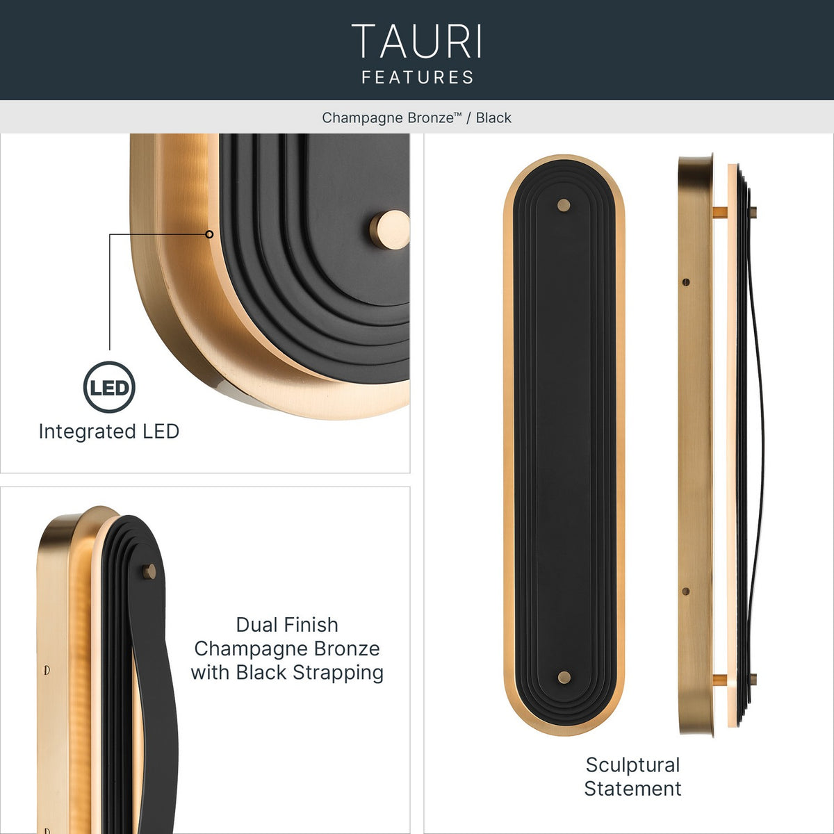 Applique murale DEL | Tauri
