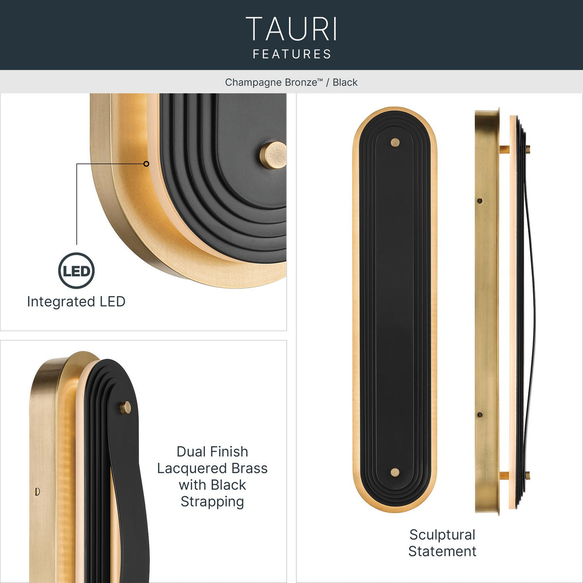 Applique murale DEL | Tauri