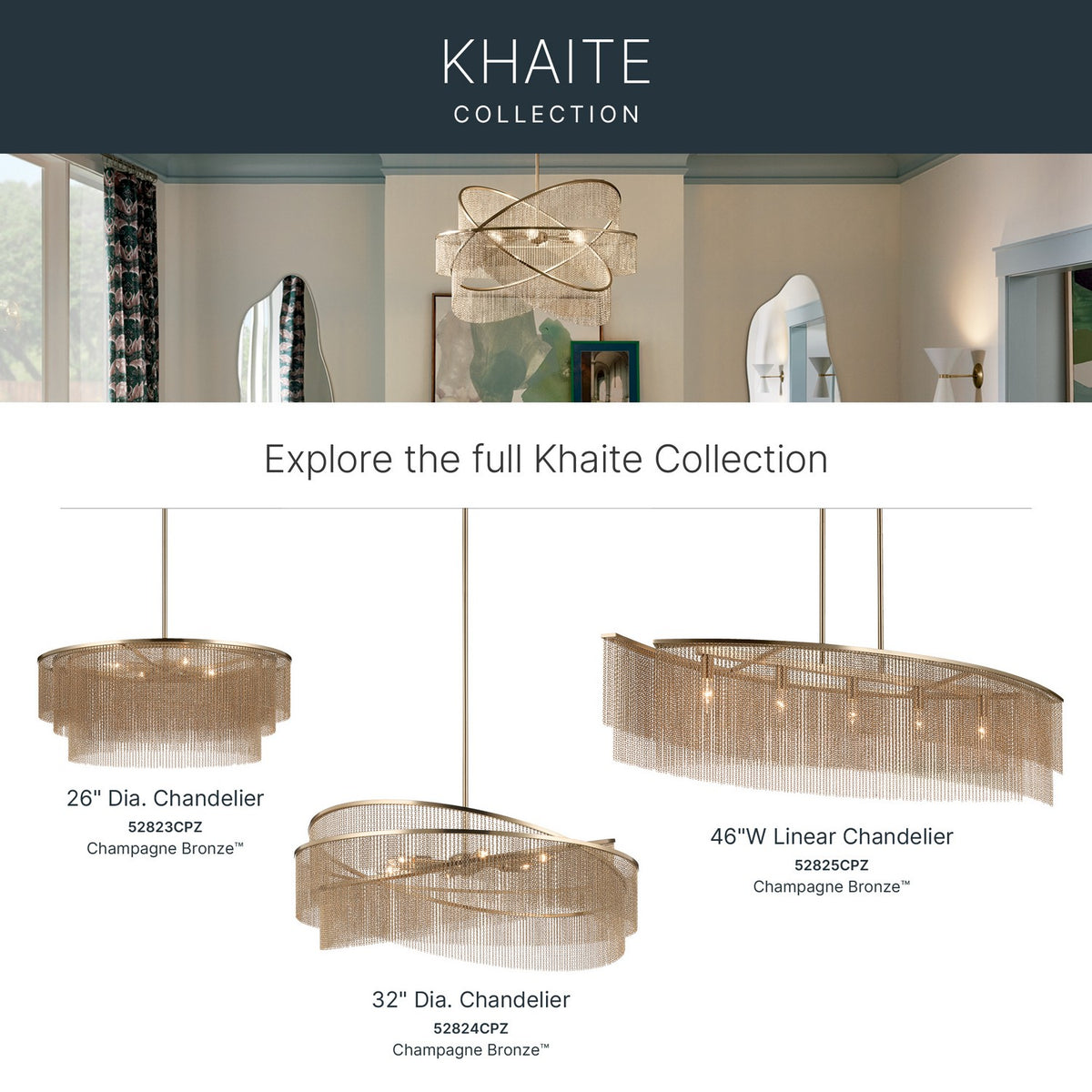 Lustre linéaire 5 lumières | Khaite