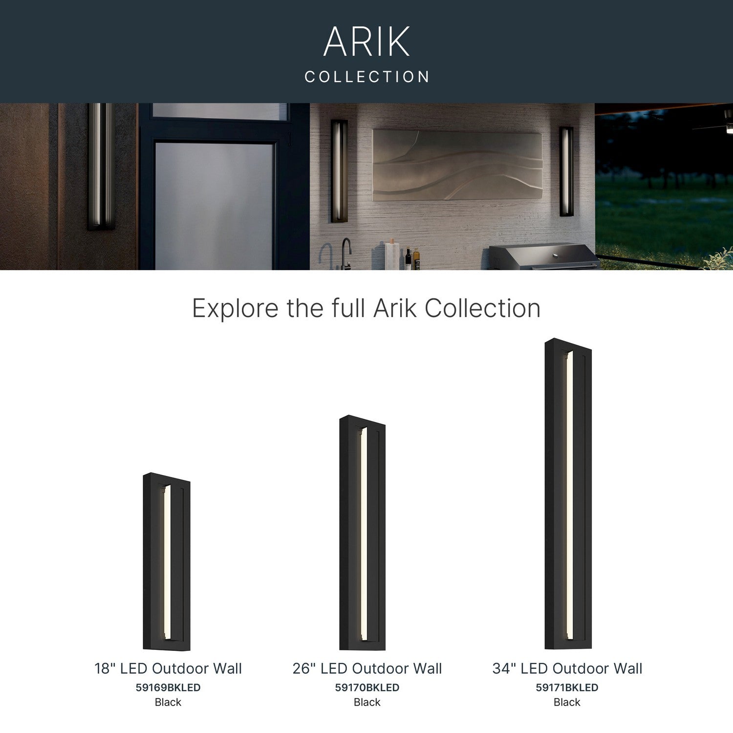 Applique murale extérieure DEL | Arik