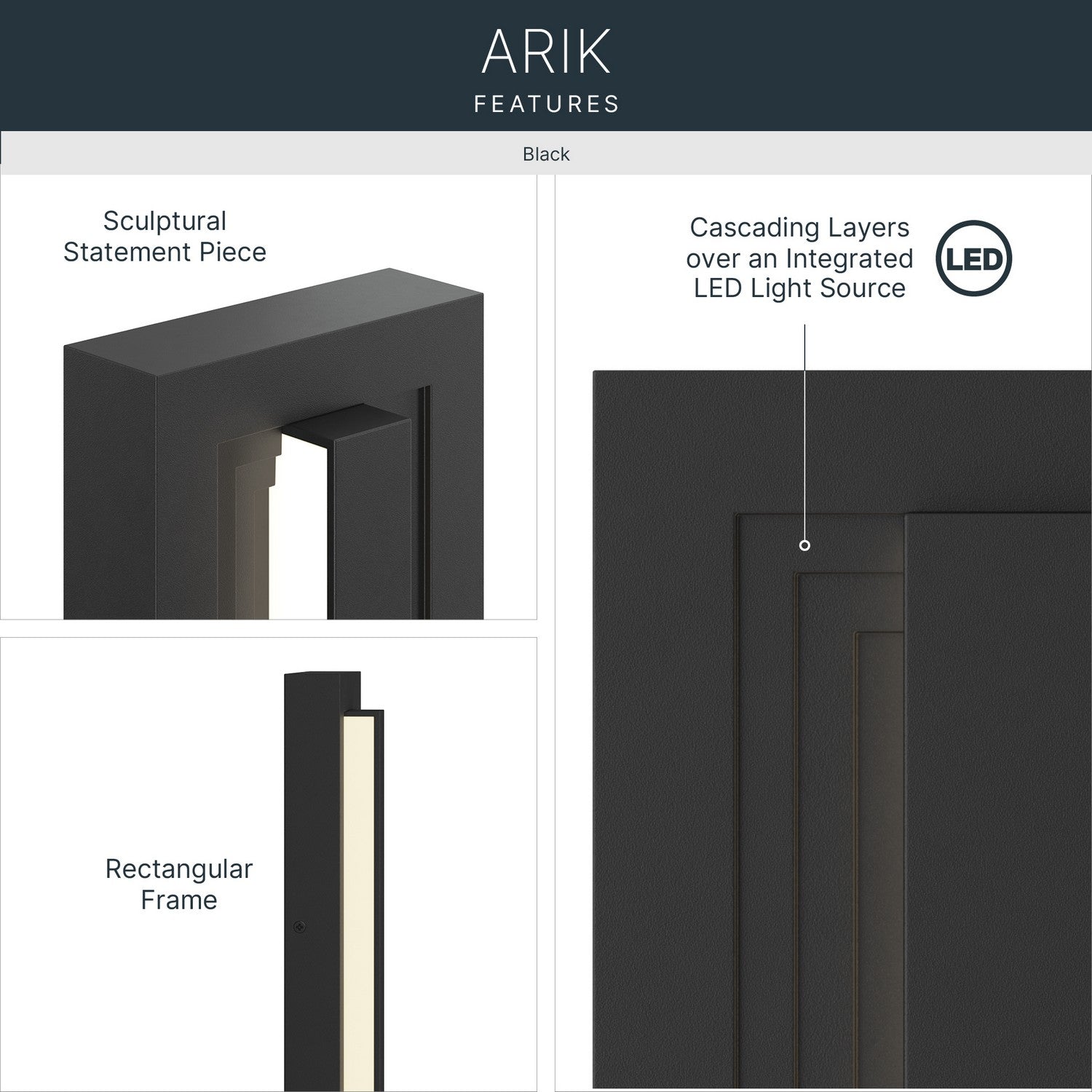 Applique murale extérieure DEL | Arik