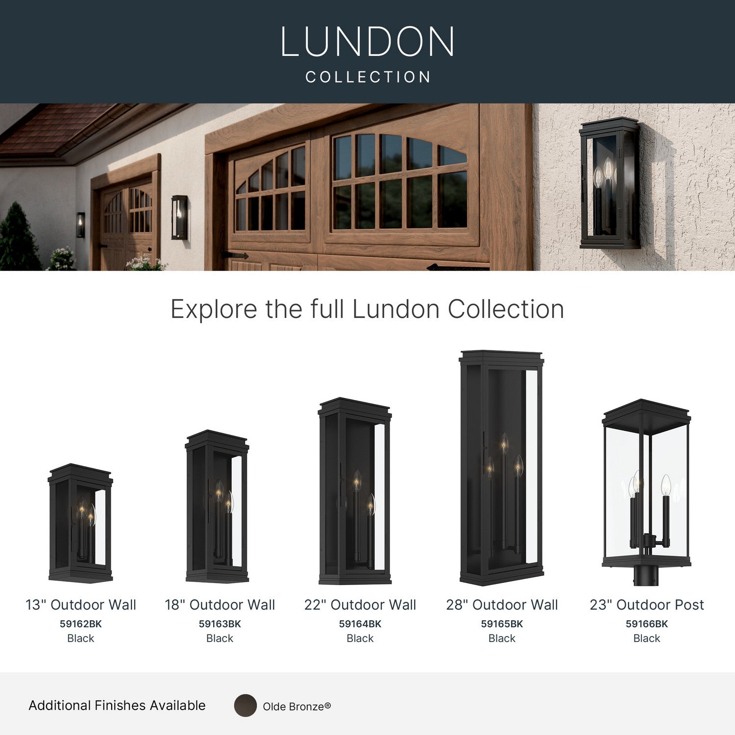Applique murale extérieure 3 lumières | Lundon