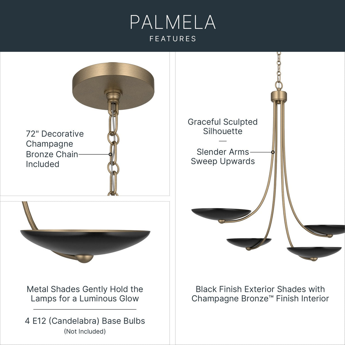 Lustre 4 lumières | Palmela
