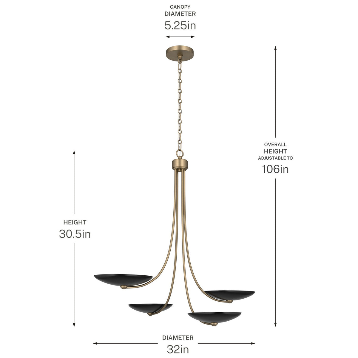 Lustre 4 lumières | Palmela