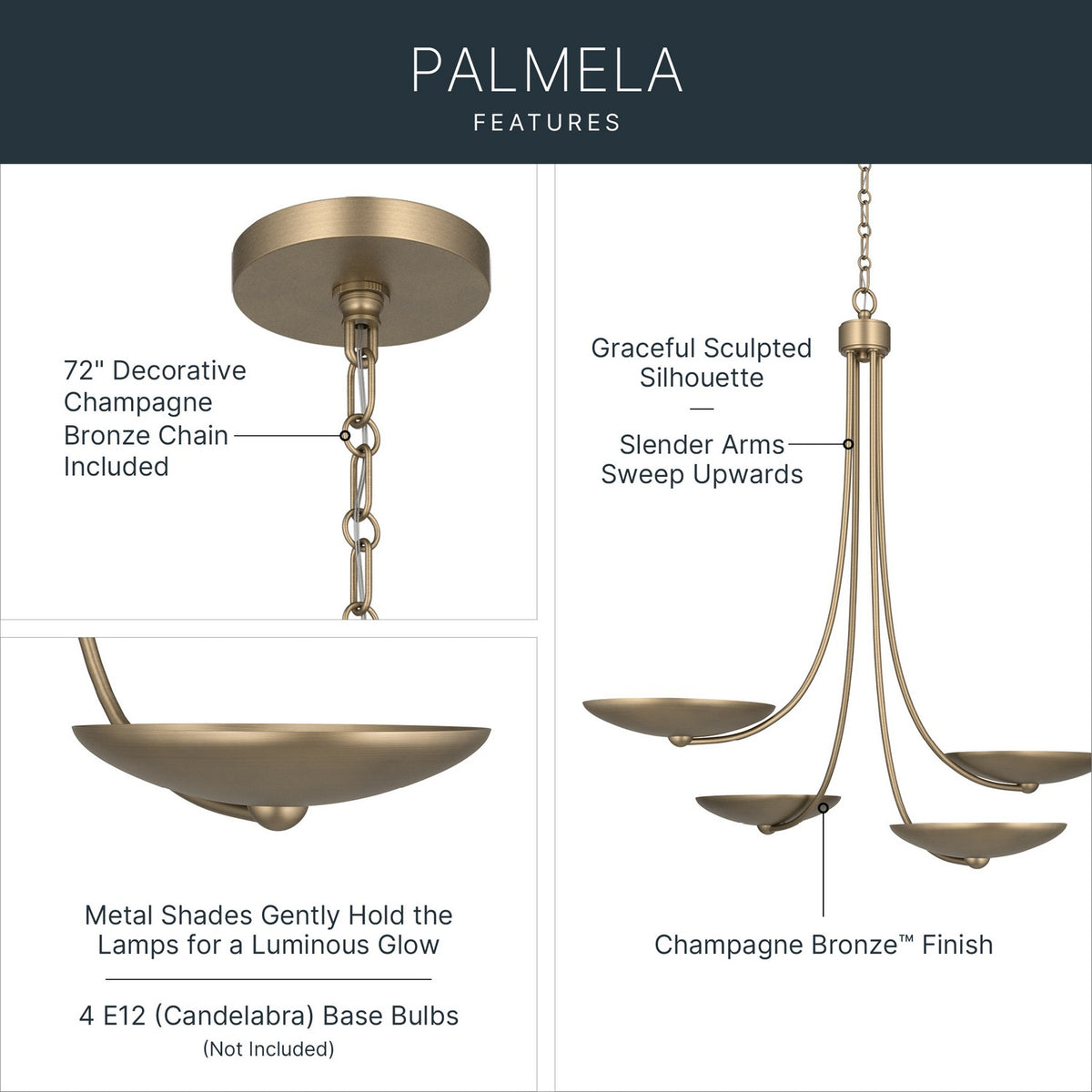 Lustre 4 lumières | Palmela