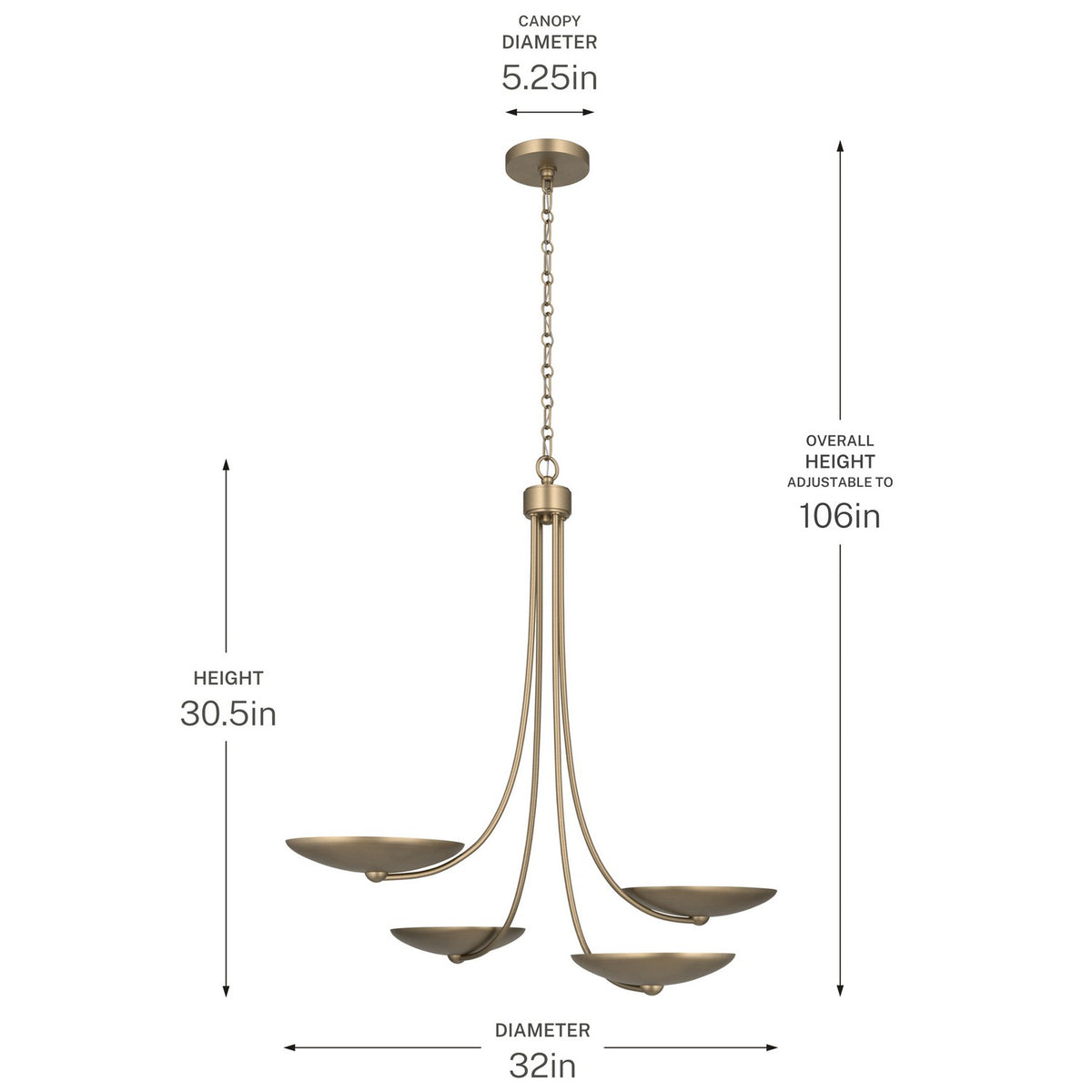 Lustre 4 lumières | Palmela
