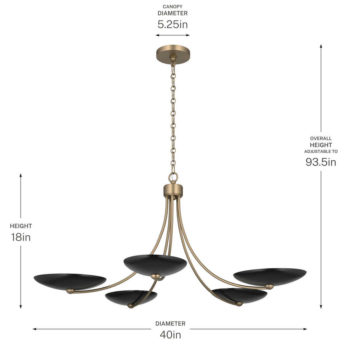 Lustre 5 lumières | Palmela