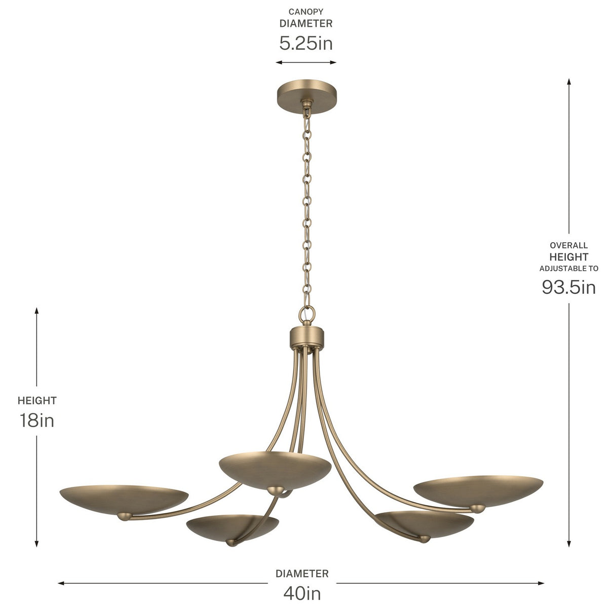 Lustre 5 lumières | Palmela
