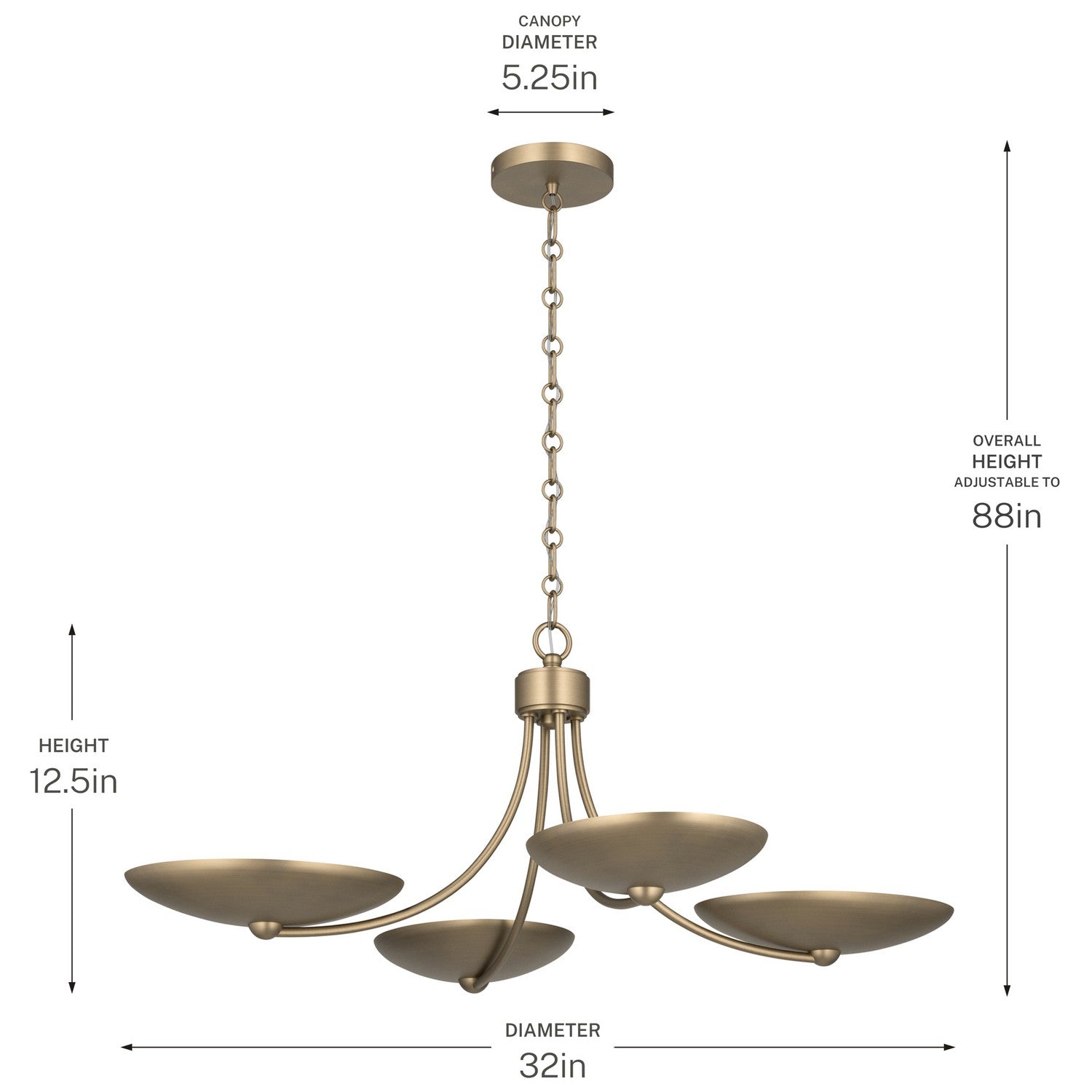 Lustre ou semi-plafonnier 4 lumières | Palmela