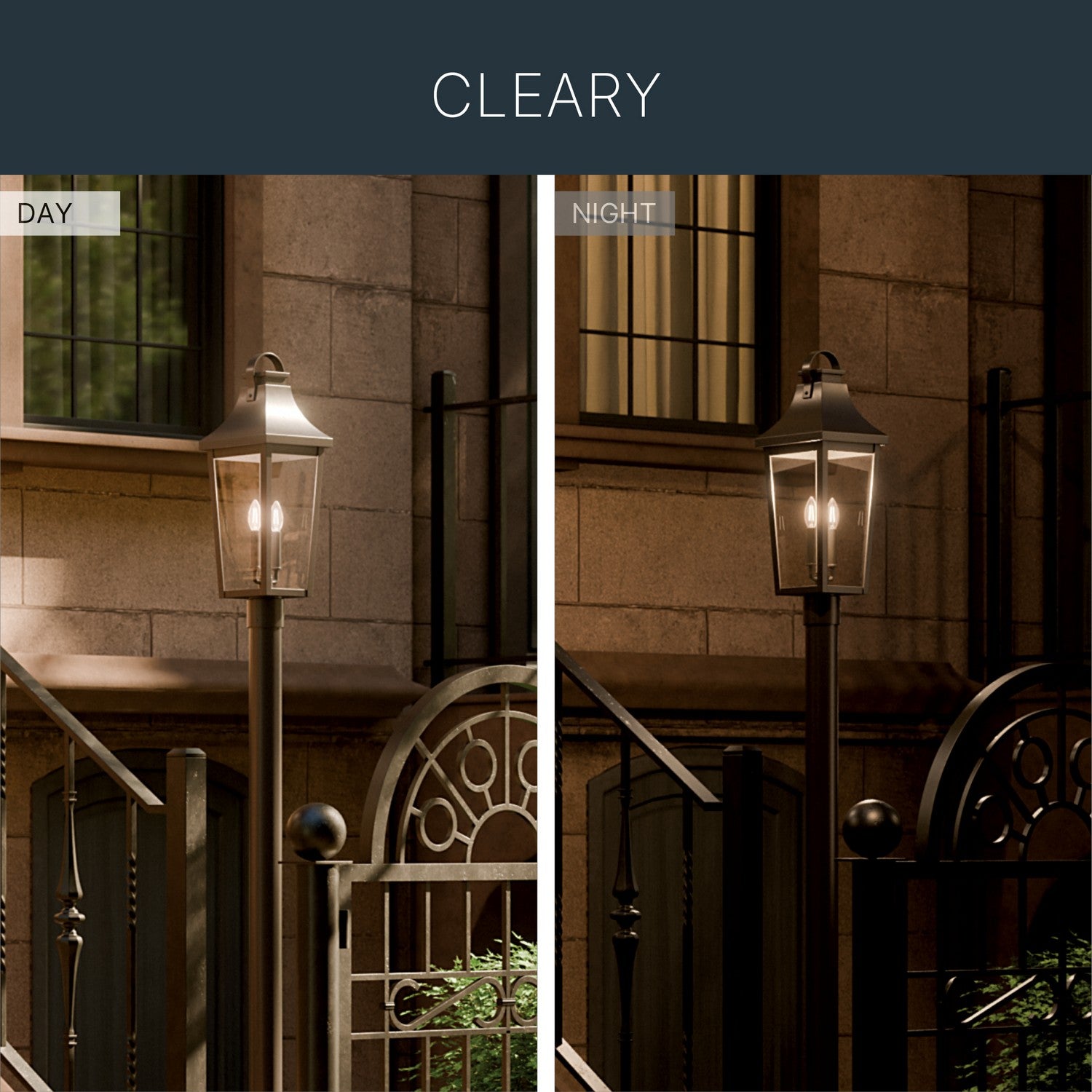 Lanterne sur poteau extérieure 2 lumières | Cleary