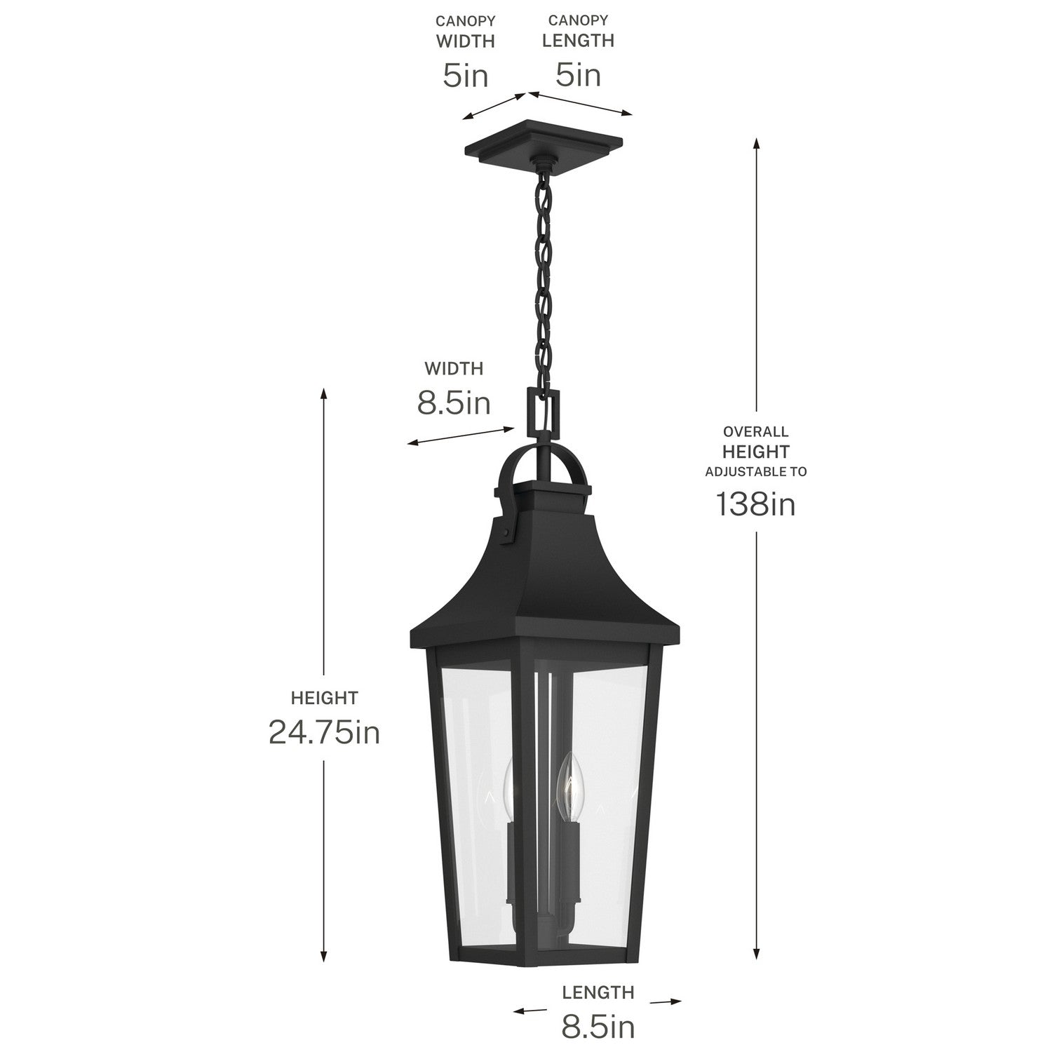 Suspension extérieure 2 lumières | Cleary