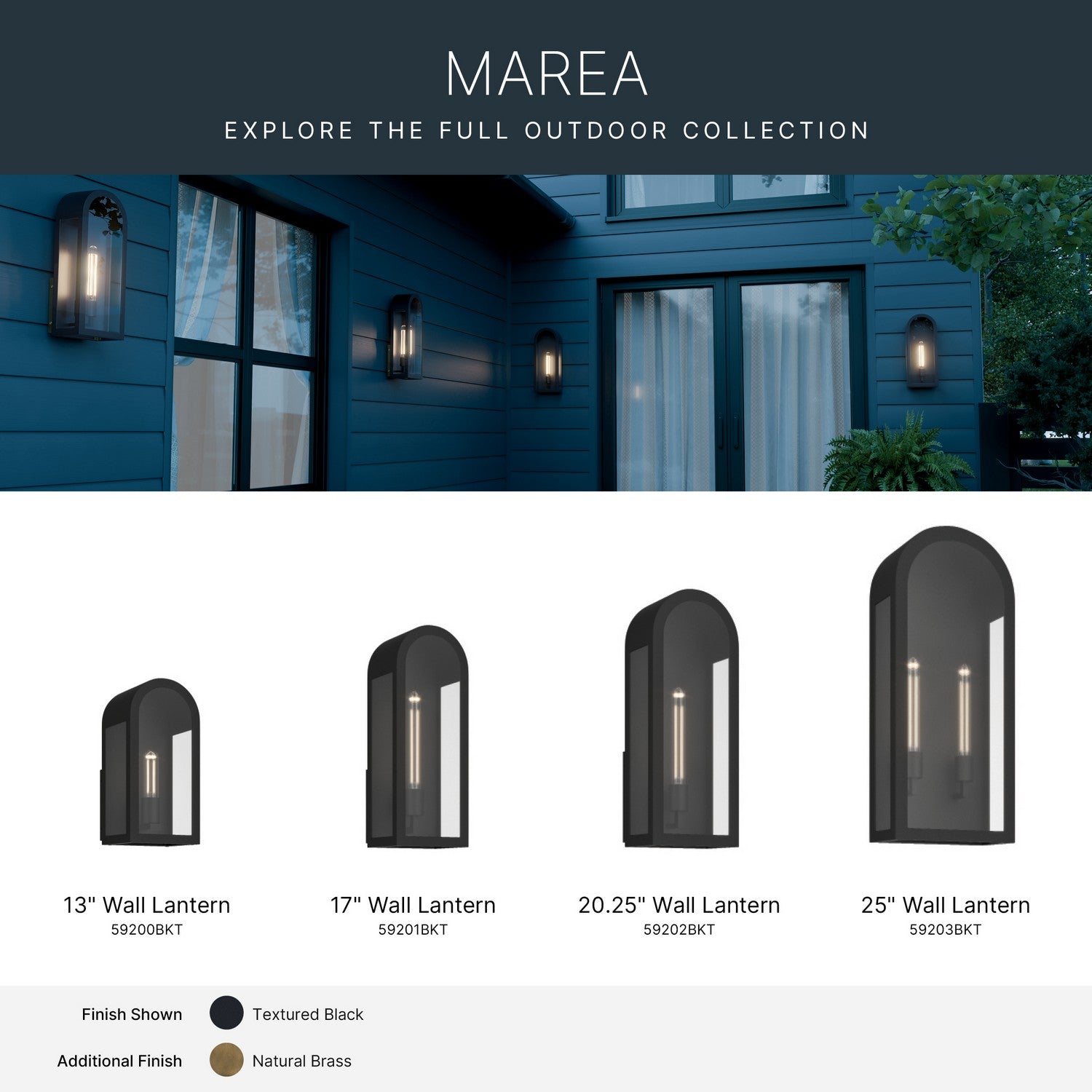 Applique murale extérieure 2 lumières | Marea