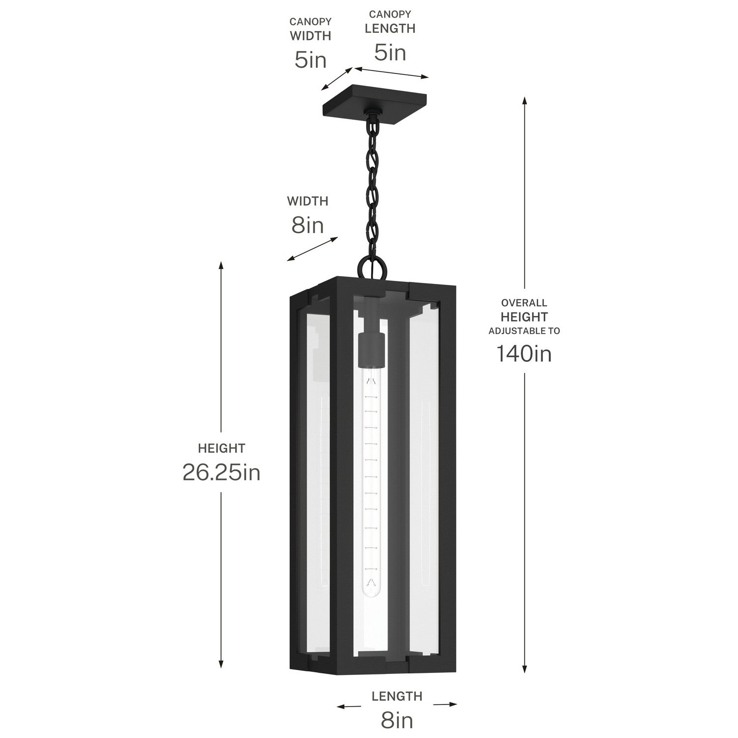 Suspension extérieure 1 lumière | Calen
