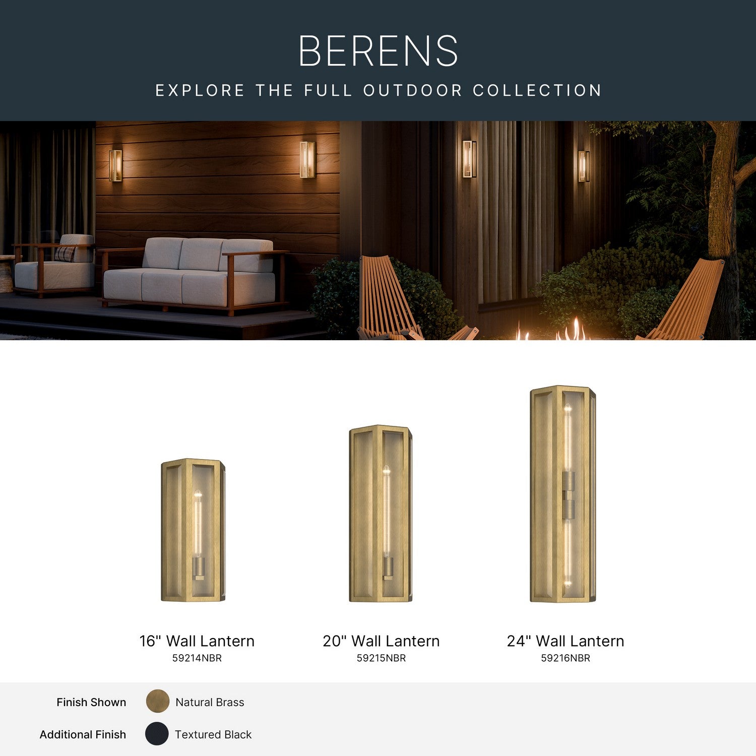 Applique murale extérieure 2 lumières | Berens