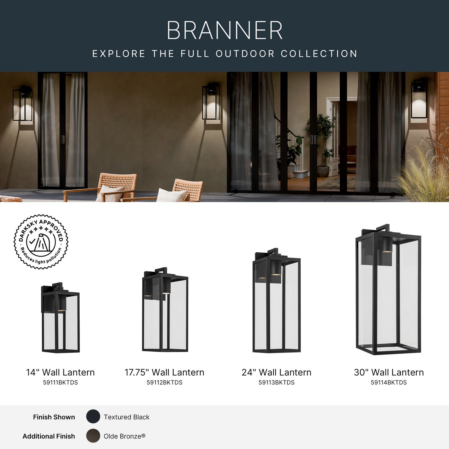Applique murale extérieure 1 lumière | Branner
