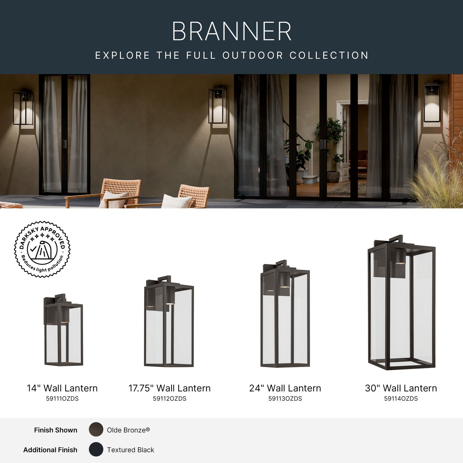 Applique murale extérieure 1 lumière | Branner