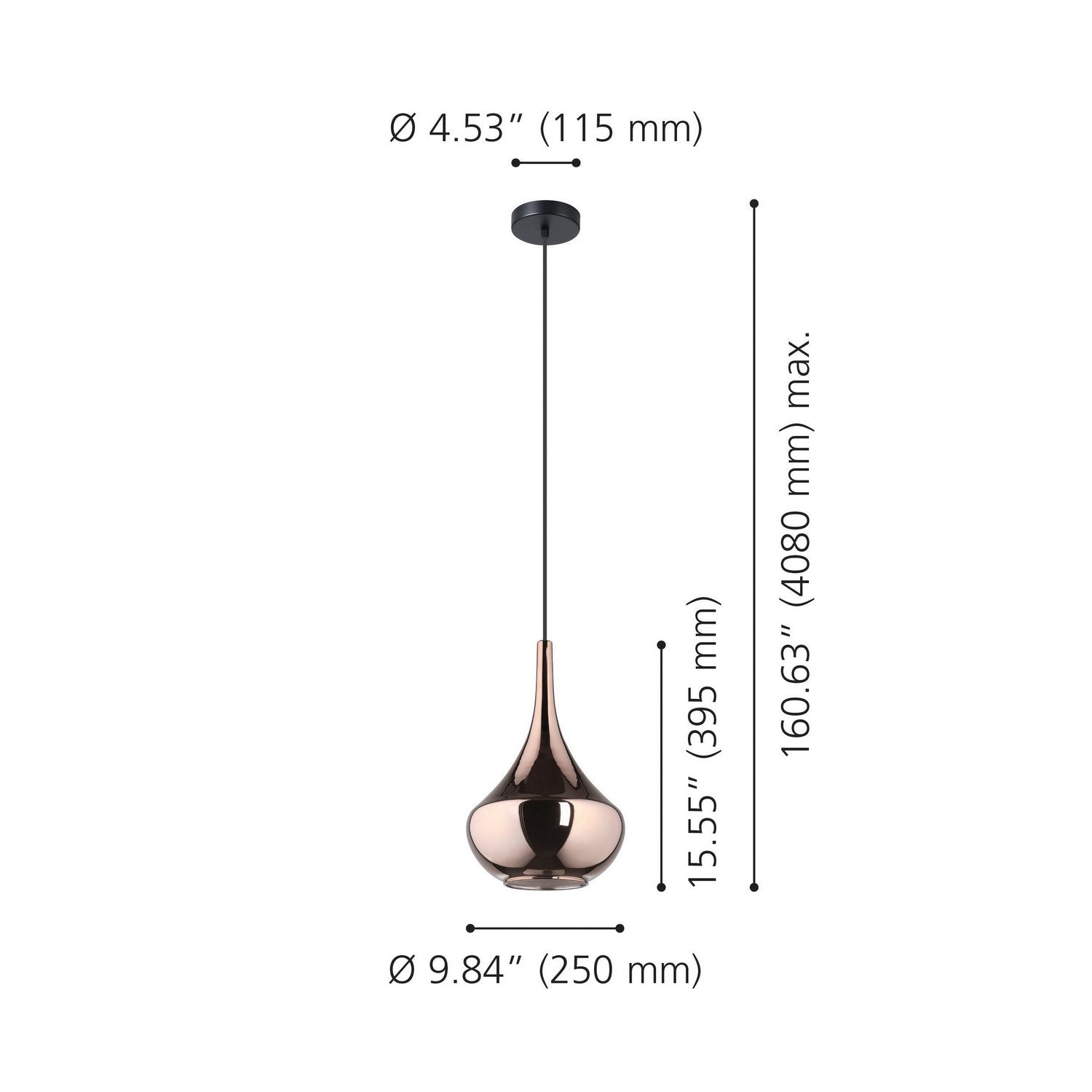 Suspension 1 lumière | Almoster