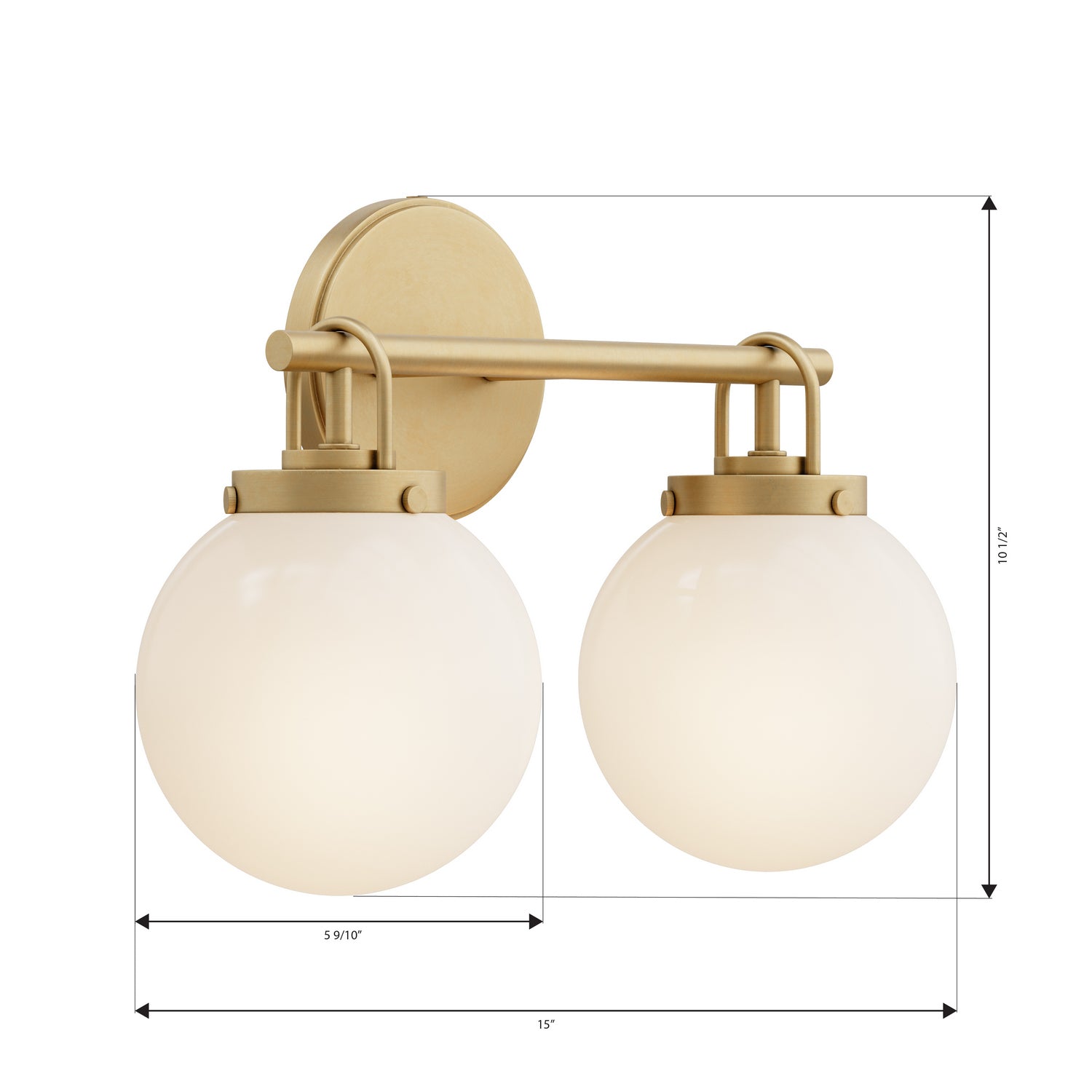 Applique de vanité 2 lumières | Ortesa