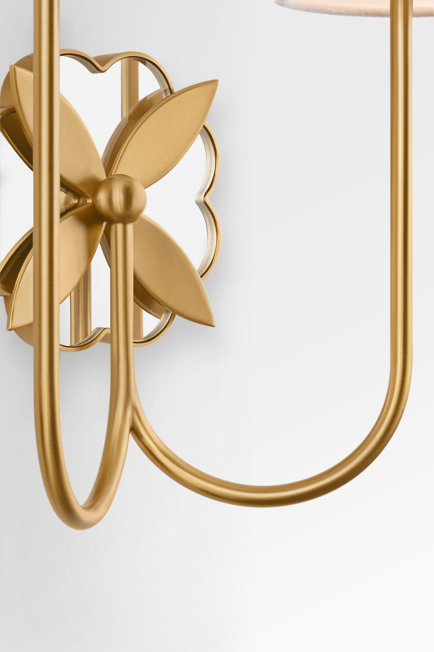 Applique murale 2 lumières | Burnished Brass | Spencer