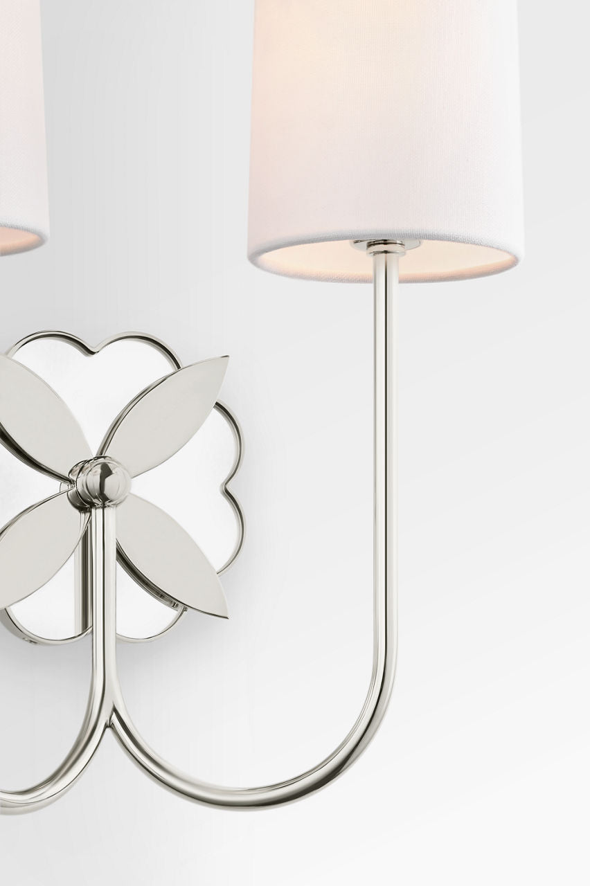 Applique murale 2 lumières | Polished Nickel | Spencer
