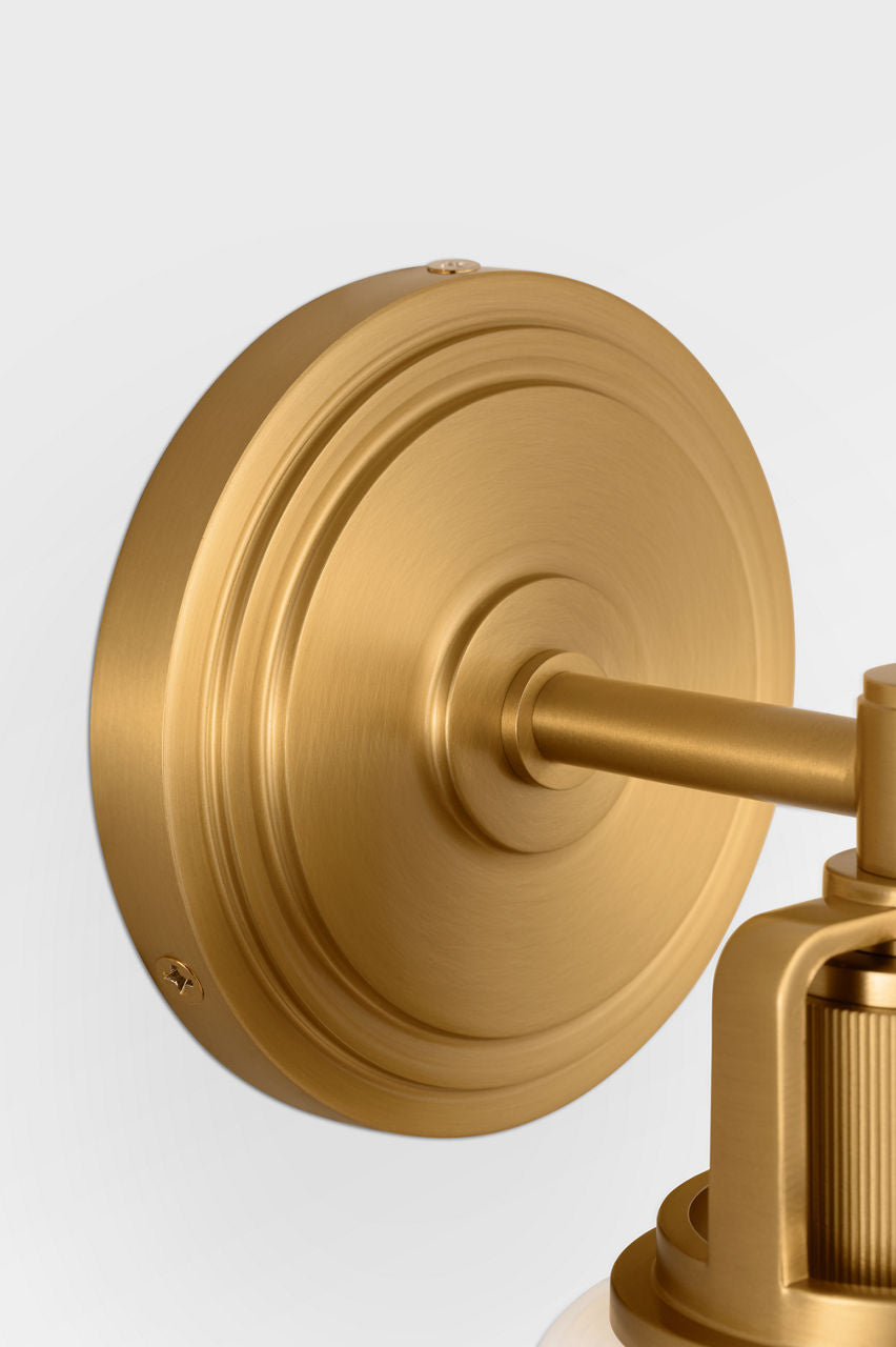Applique de salle de bain 1 lumière | Burnished Brass | Ashford